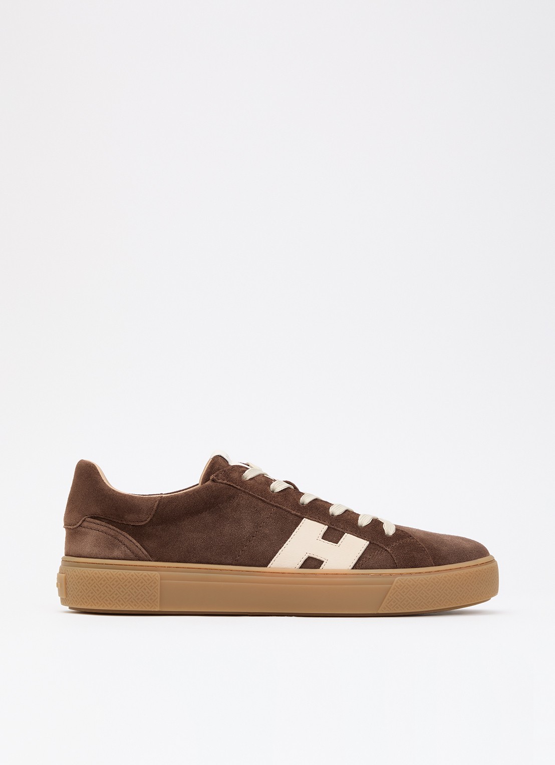 Hogan Crosswind sneaker van suède - voorkant 6 bruin