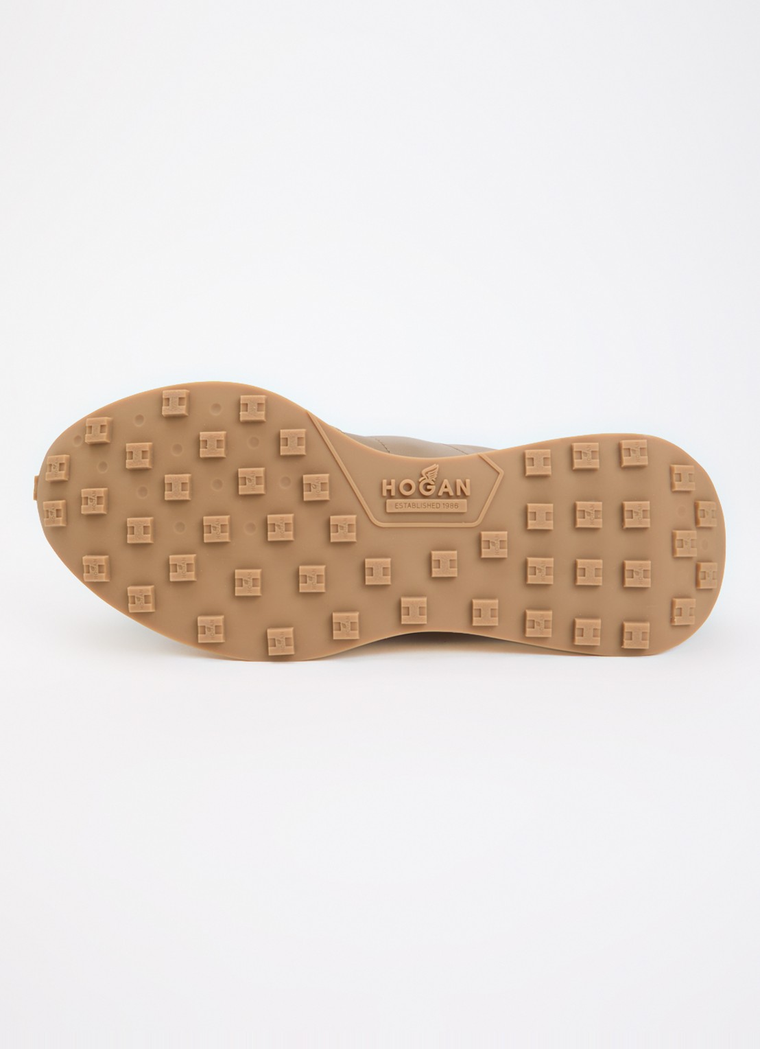 Hogan H601 sneaker van leer met details van suède - detail 5 lichtbruin