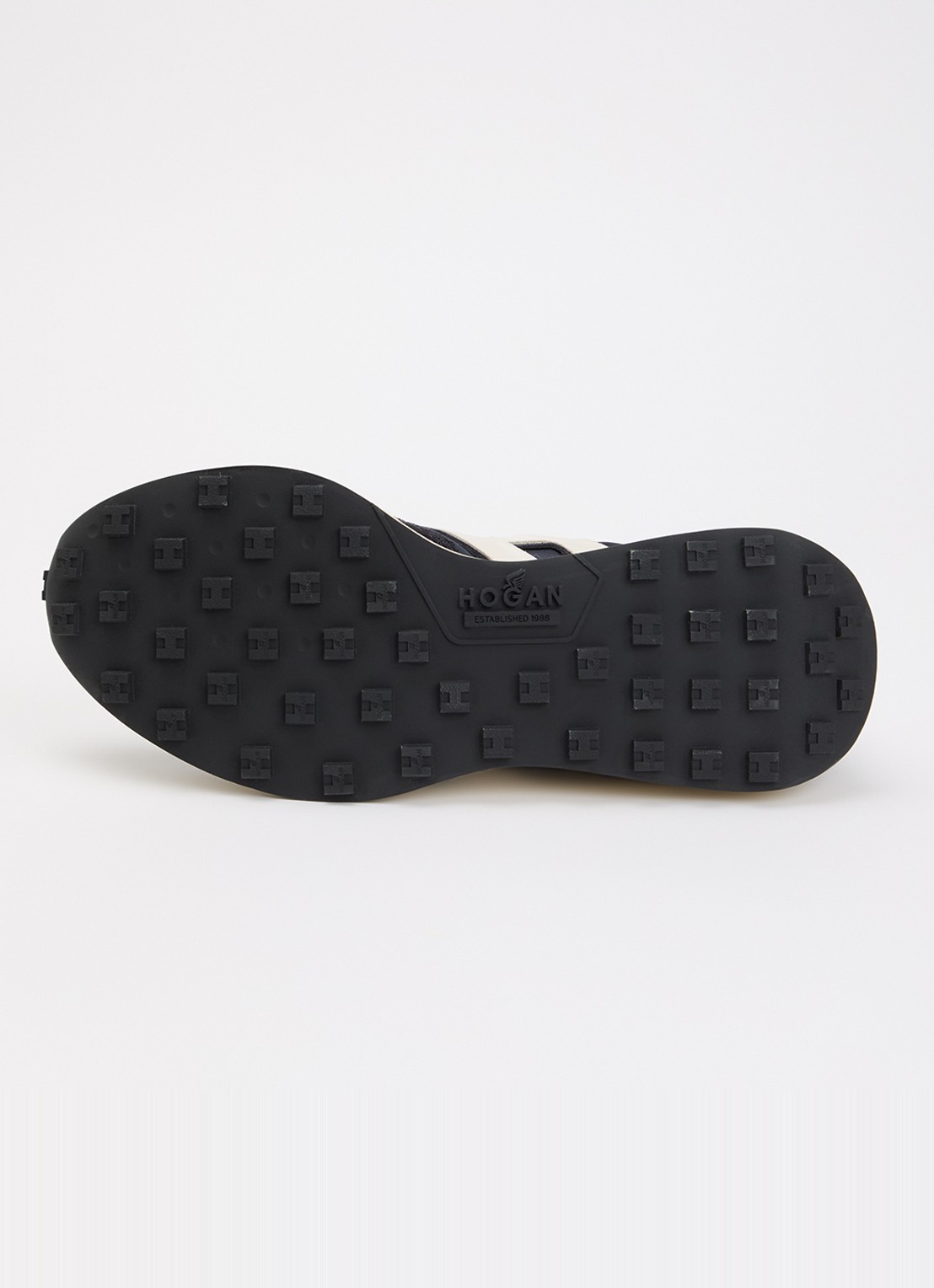 Hogan H601 sneaker van mesh met suède details - detail 5 donkerblauw