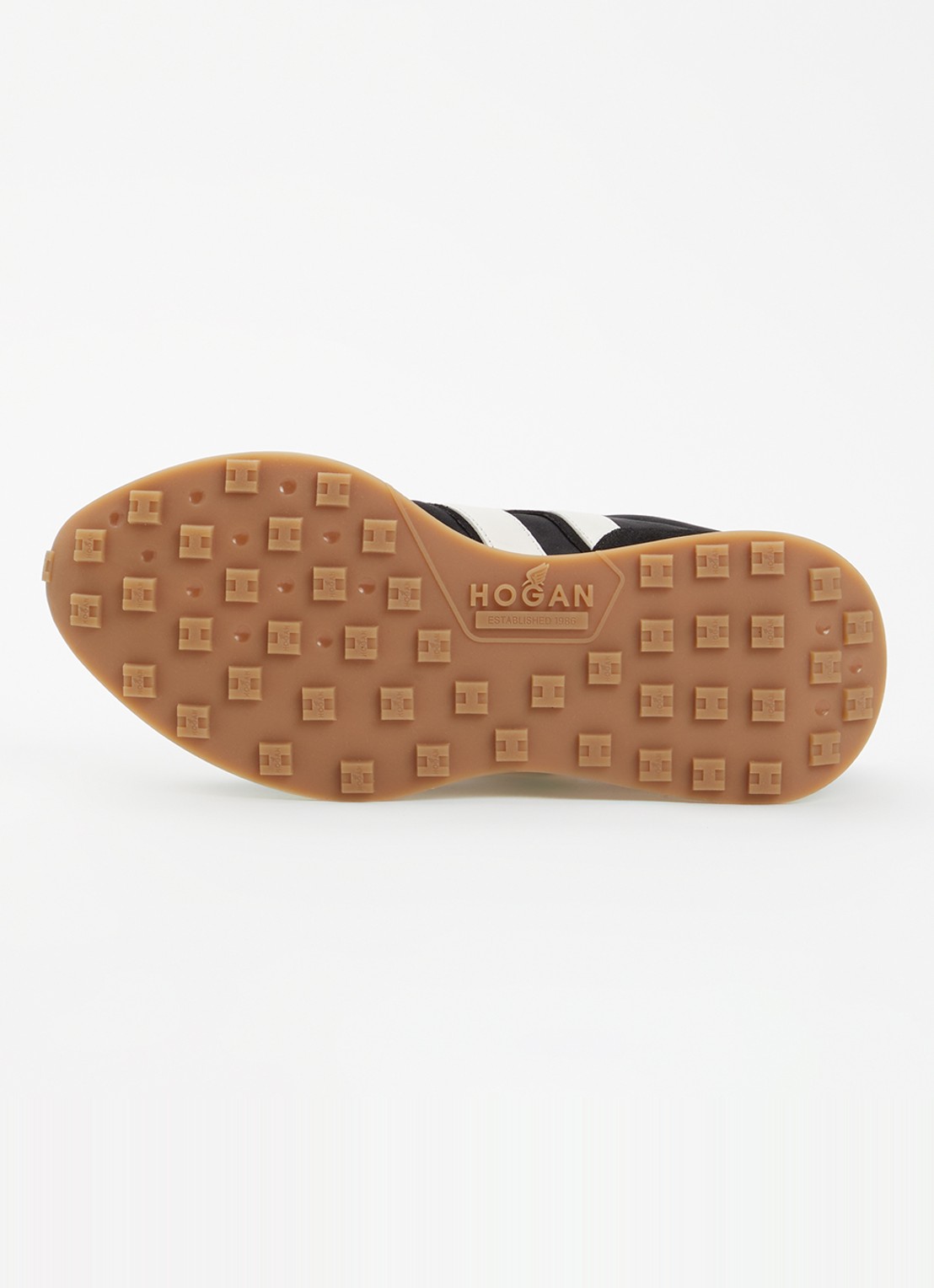 Hogan H601 sneaker van mesh met suède details - detail 5 zwart