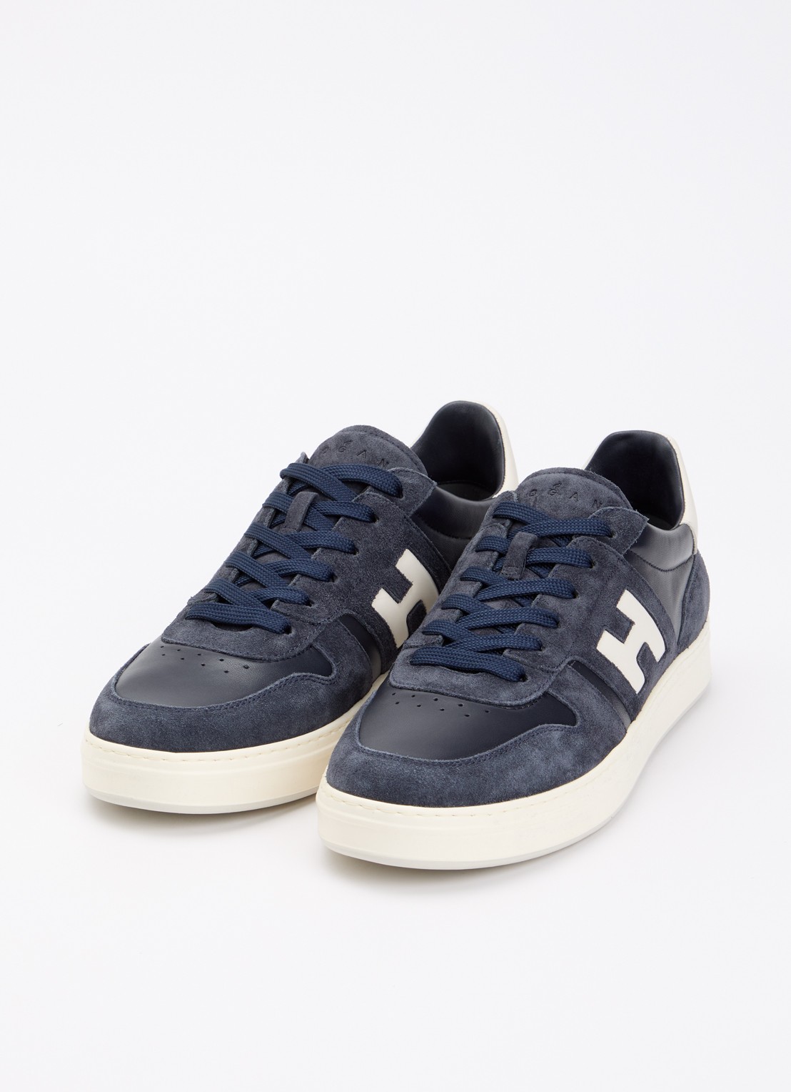 Hogan H668 H-TV sneaker van suède met details van leer - detail 3 donkerblauw
