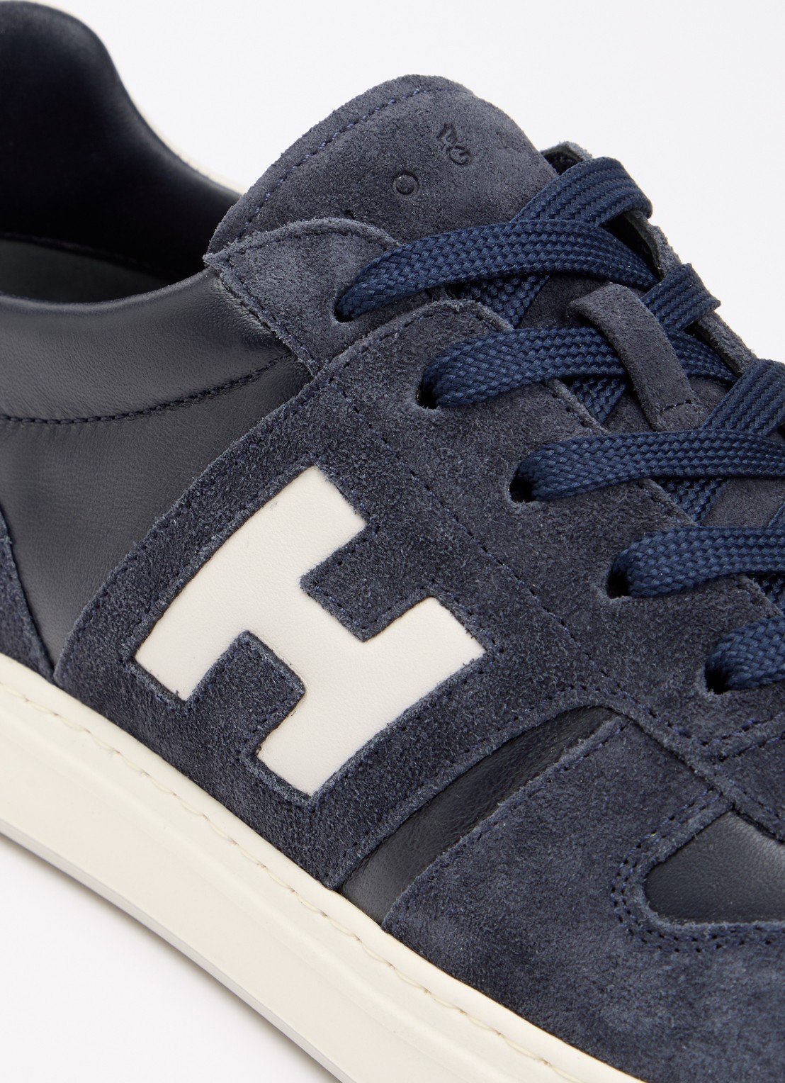 Hogan H668 H-TV sneaker van suède met details van leer - detail 6 donkerblauw
