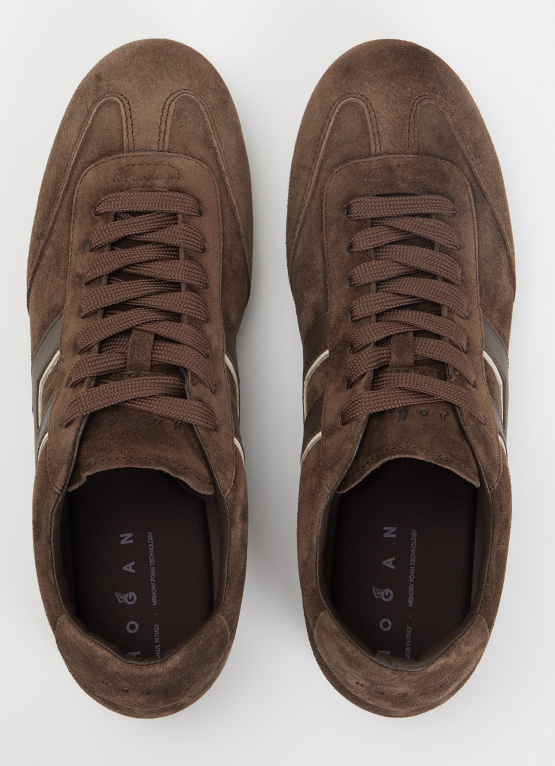 Hogan H693 Olympia sneaker van suède met details van leer - detail 2 bruin