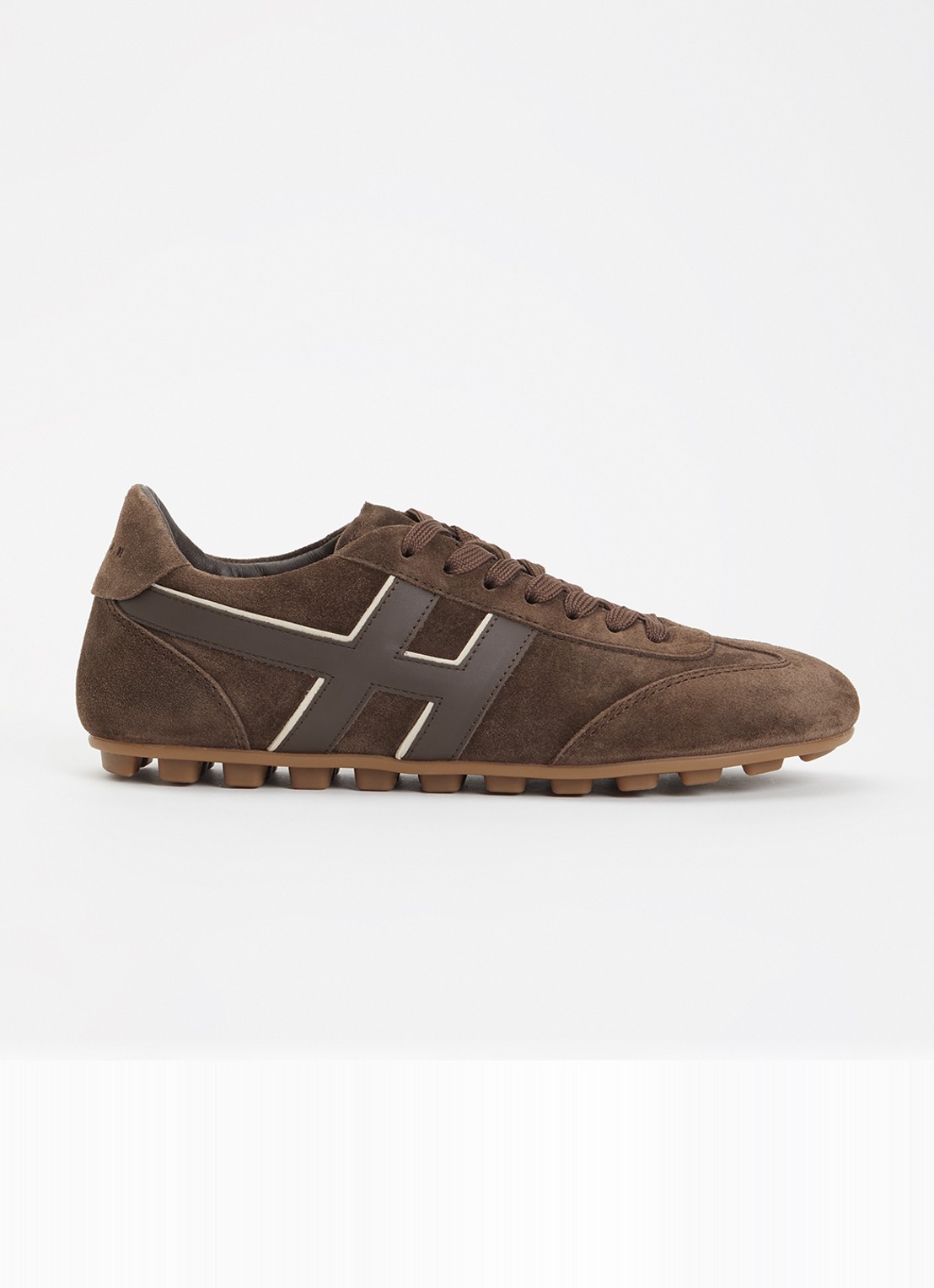Hogan H693 Olympia sneaker van suède met details van leer - voorkant 6 bruin