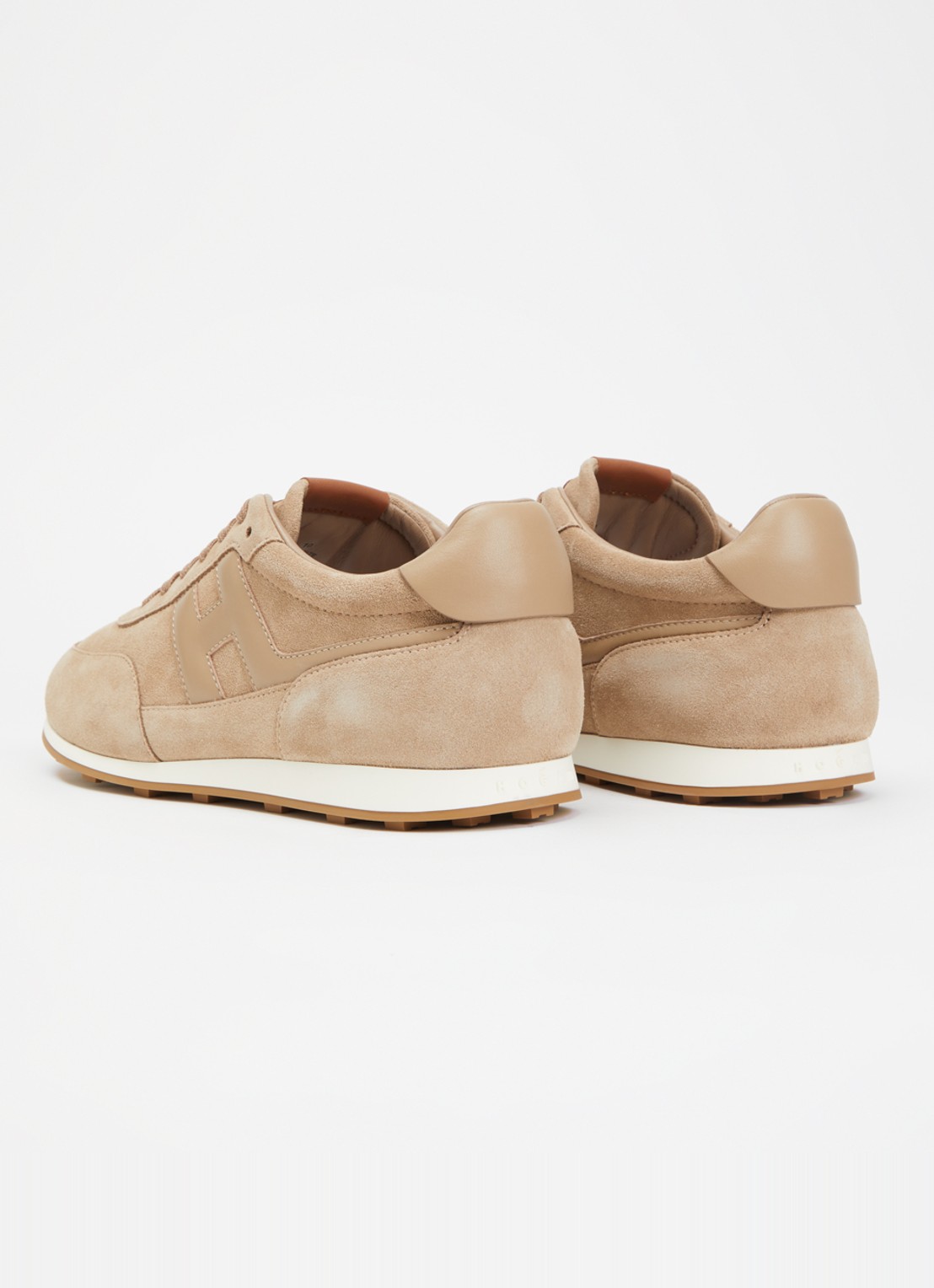 Hogan H699 Athletic sneaker van suède - achterkant 5 beige