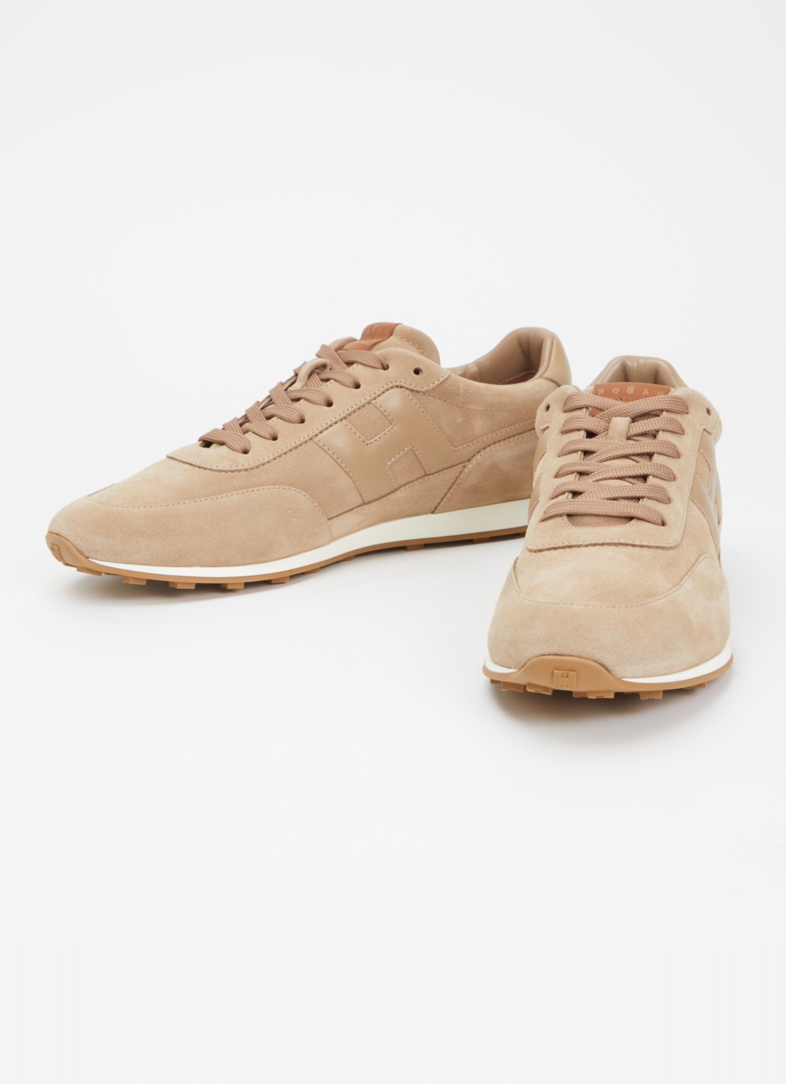 Hogan H699 Athletic sneaker van suède - detail beige
