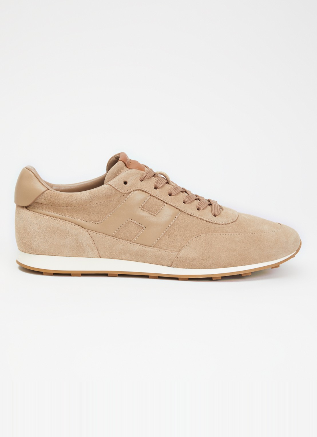 Hogan H699 Athletic sneaker van suède - voorkant 6 beige