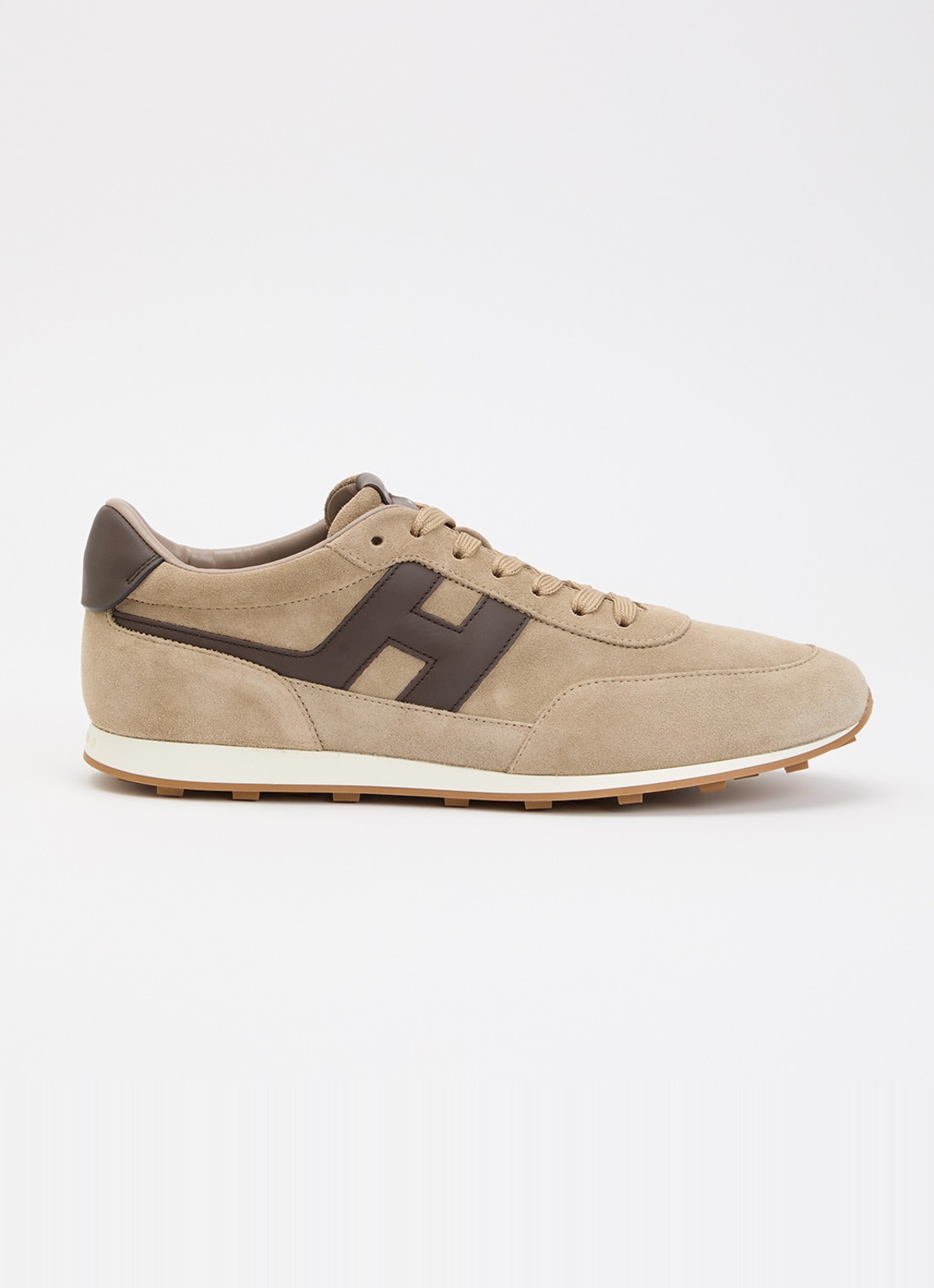Hogan H699 sneaker van suède - voorkant 2 zand