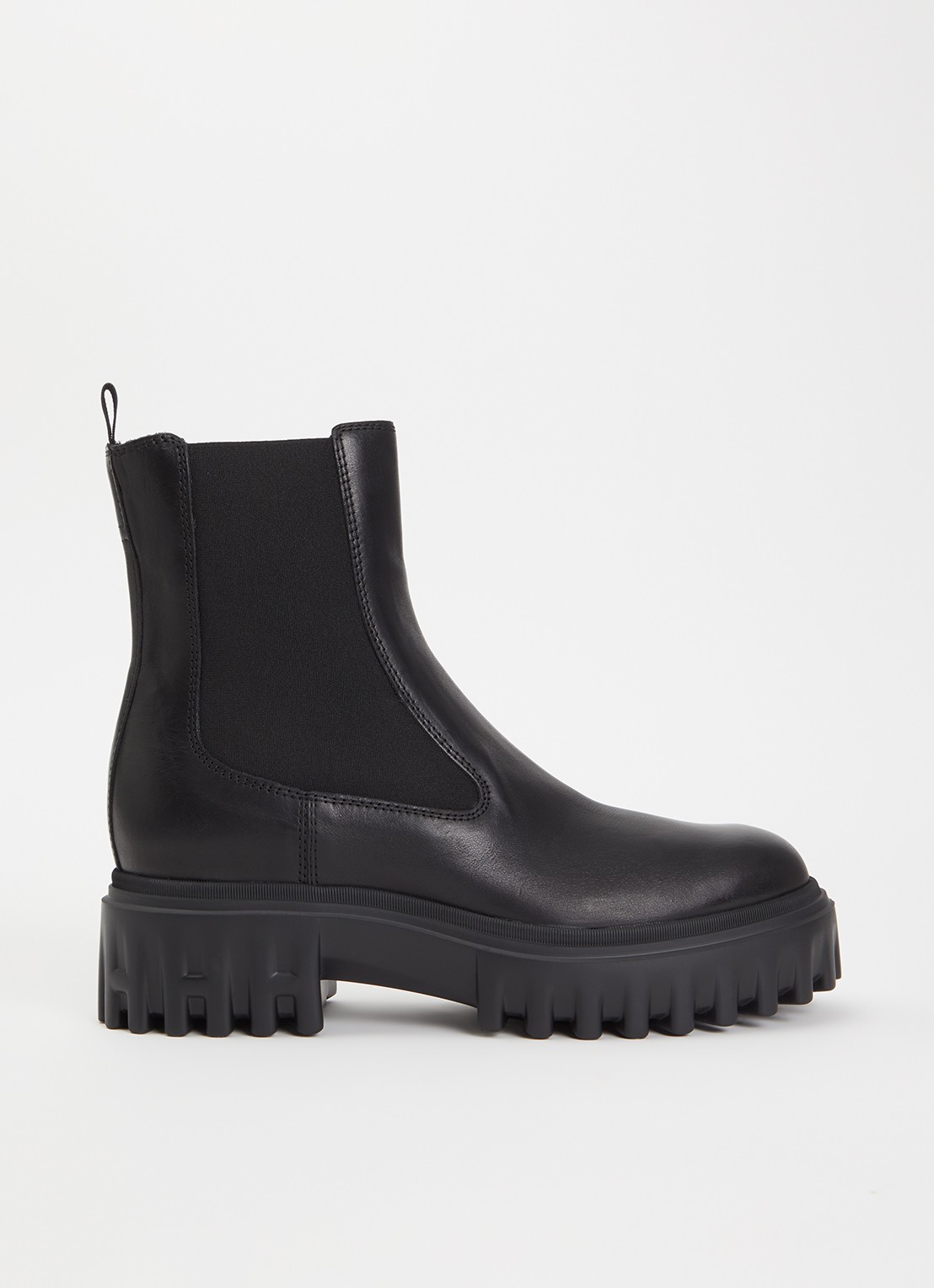 Hogan H700 chelsea boot van leer - voorkant 5 zwart