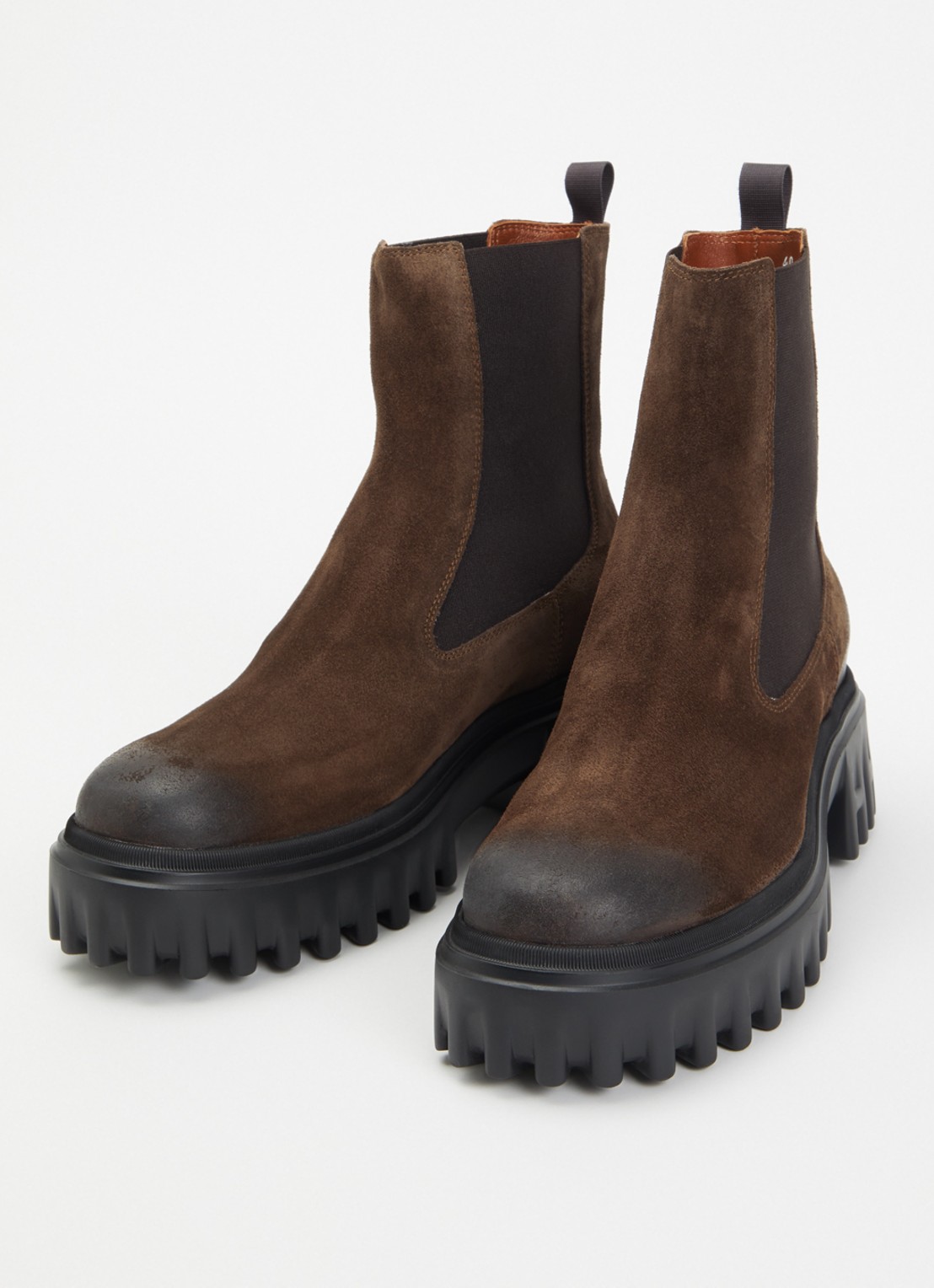 Hogan H700 chelsea boot van suède - detail bruin