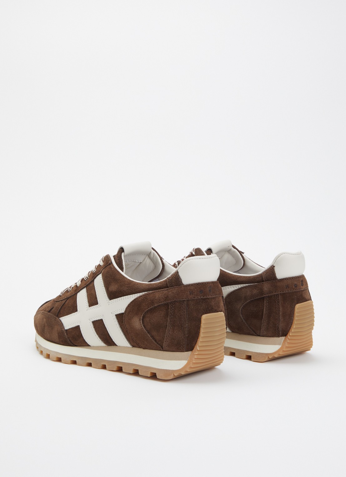 Hogan H701 86er sneaker van suède - achterkant 2 donkerbruin
