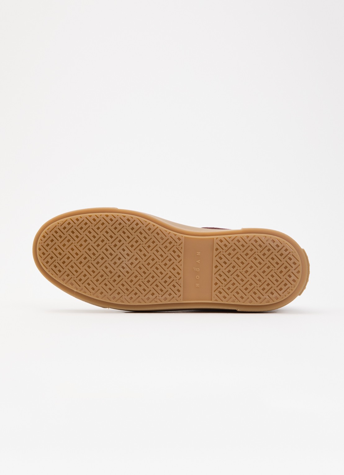 Hogan H705 sneaker van suède met plateauzool - detail 4 bordeauxrood
