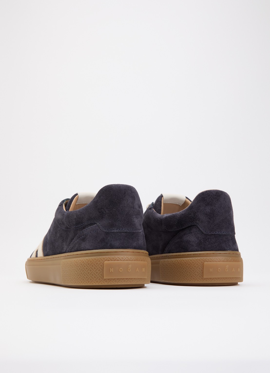 Hogan H705 sneaker van suède - achterkant donkerblauw