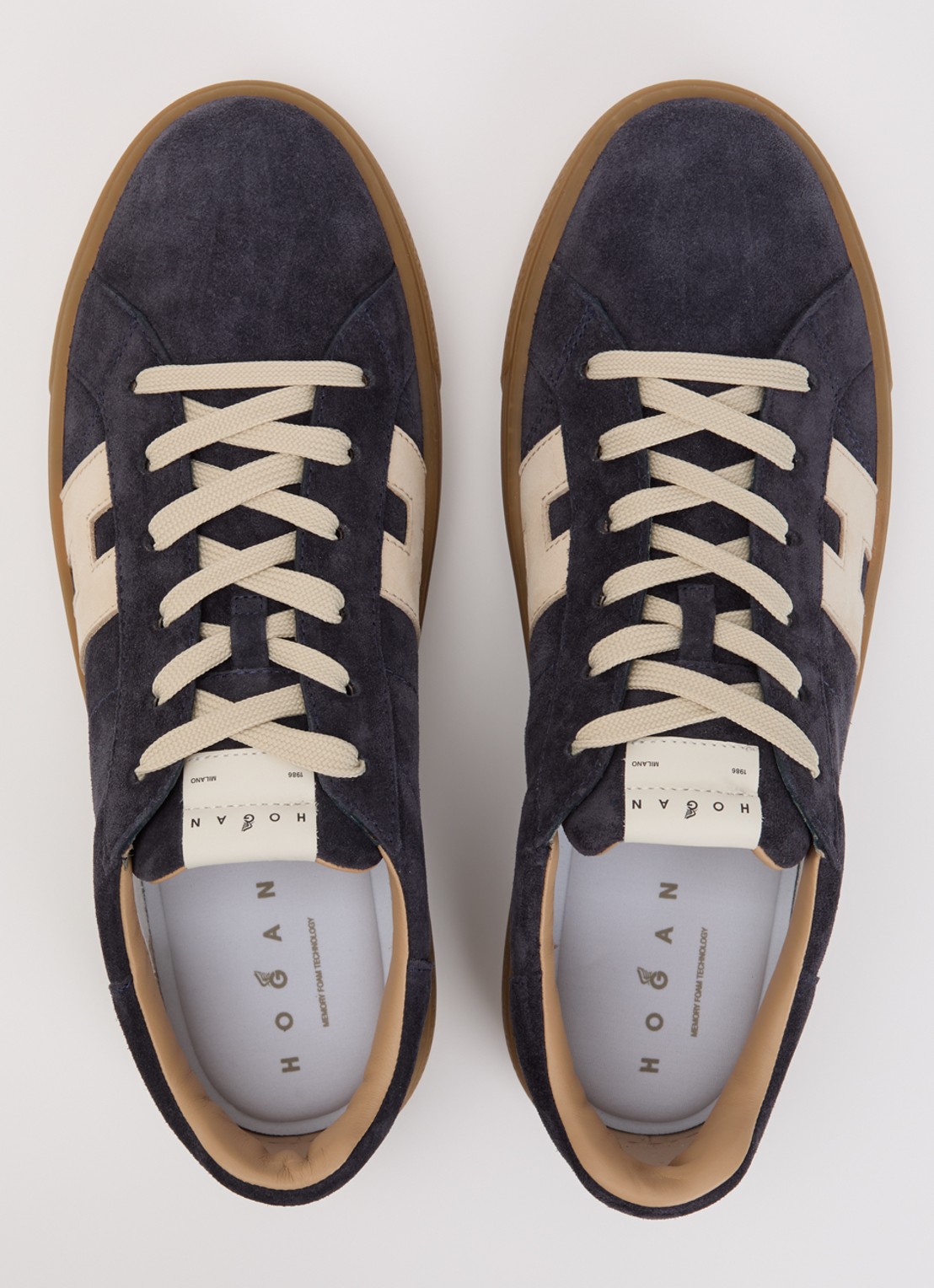 Hogan H705 sneaker van suède - detail 4 donkerblauw