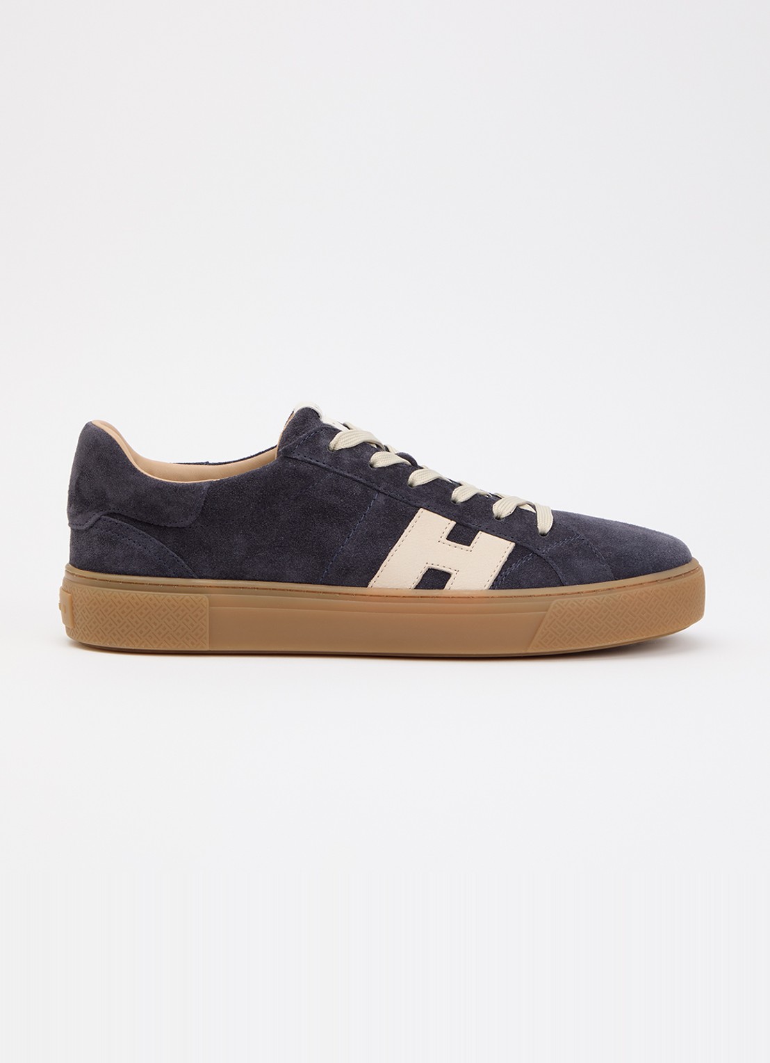 Hogan H705 sneaker van suède - voorkant 2 donkerblauw
