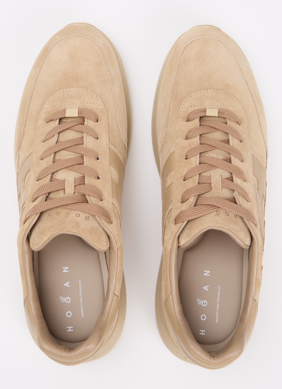 Hogan H709 New Cube sneaker van suède - detail 4 beige