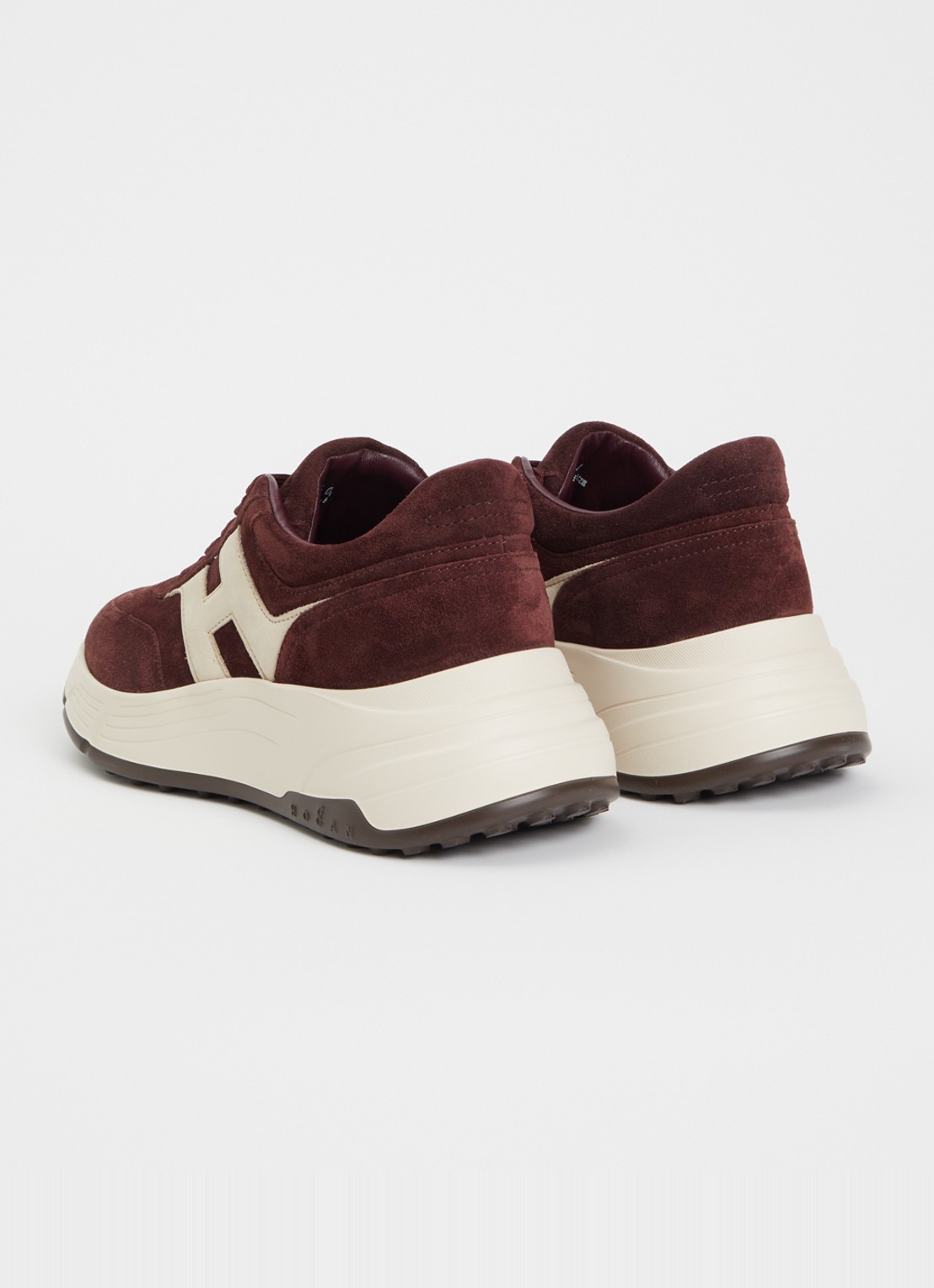 Hogan Hifi sneaker van suède - achterkant bordeauxrood