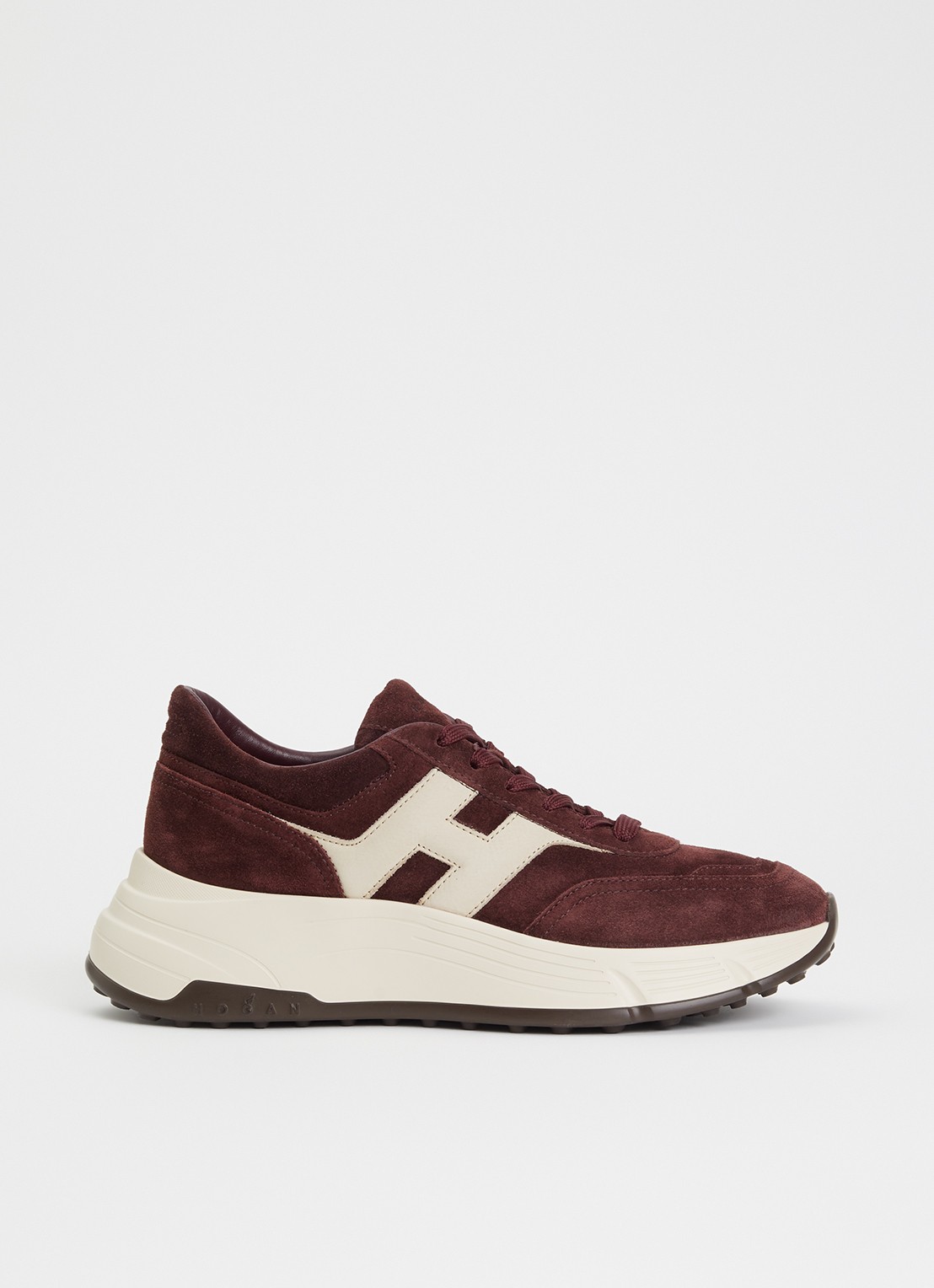 Hogan Hifi sneaker van suède - voorkant 6 bordeauxrood
