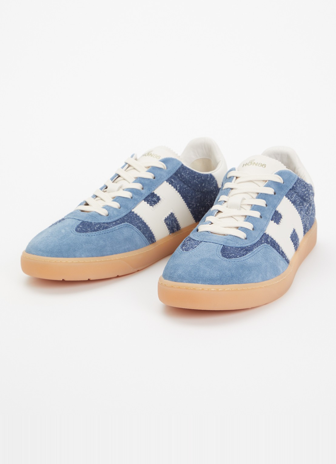 Hogan Hogan Cool sneaker van suède met details van nubuck  - detail blauw