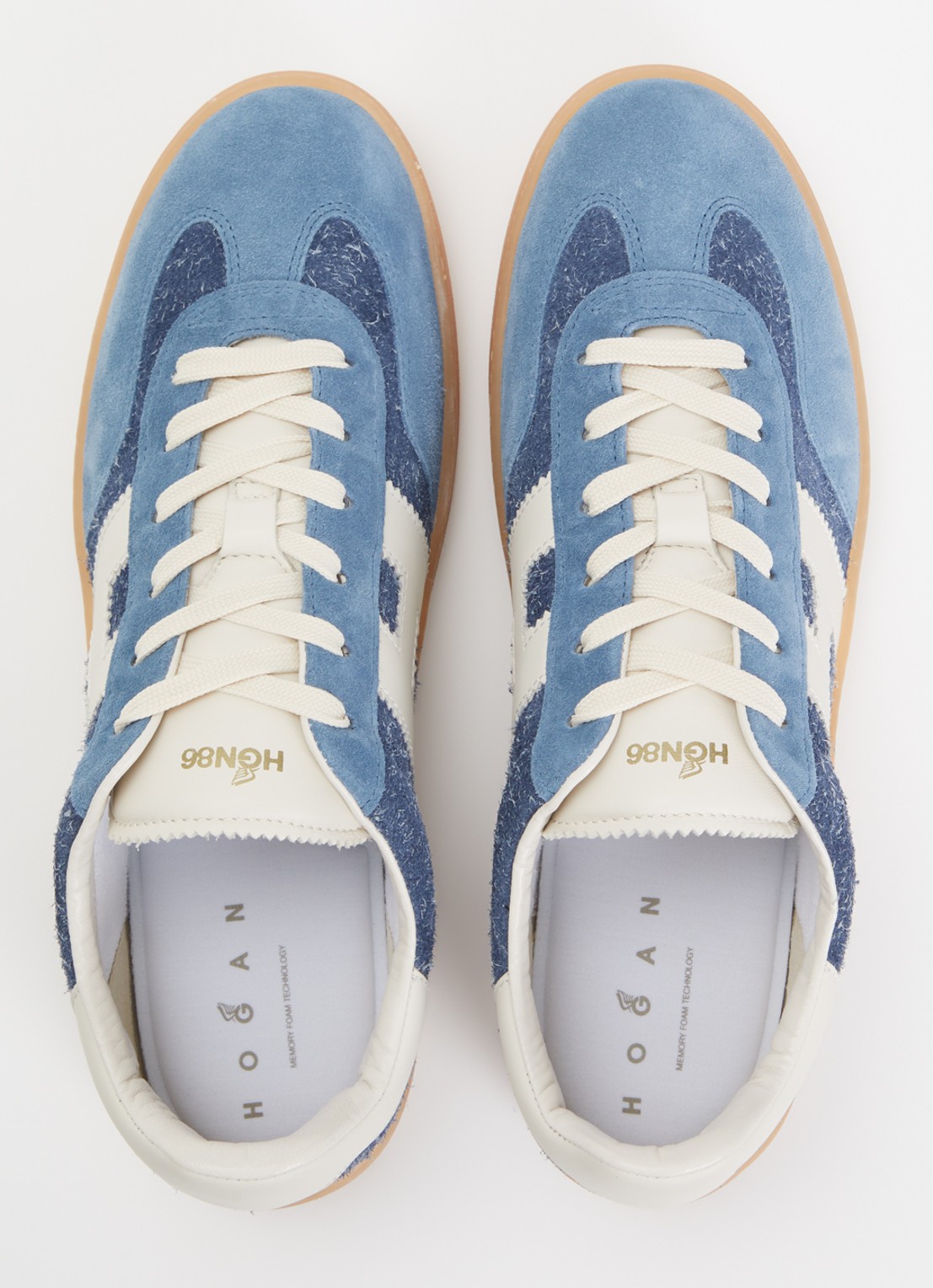 Hogan Hogan Cool sneaker van suède met details van nubuck  - detail 2 blauw