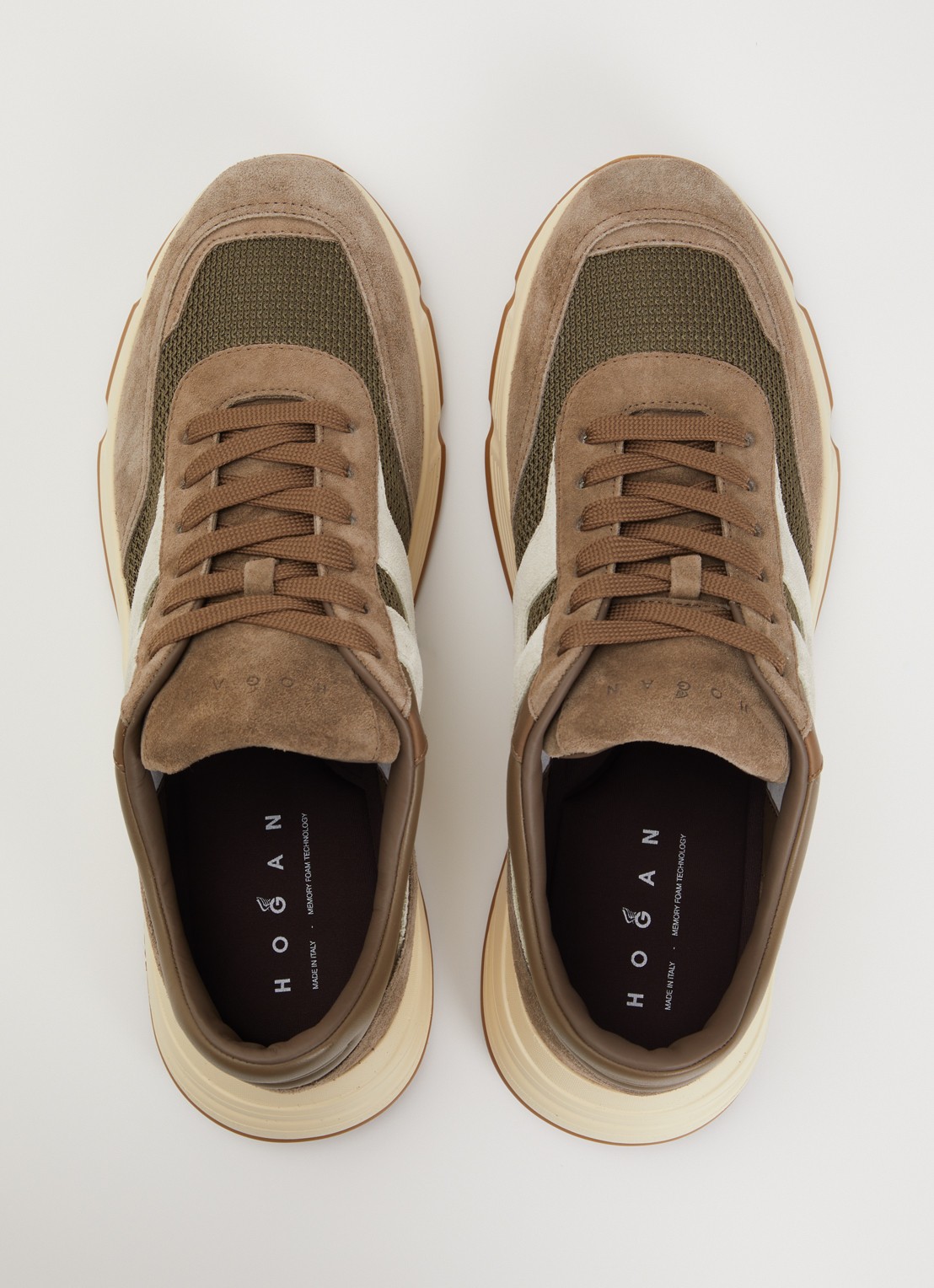 Hogan Hyperlight sneaker met suède details - detail 2 taupe