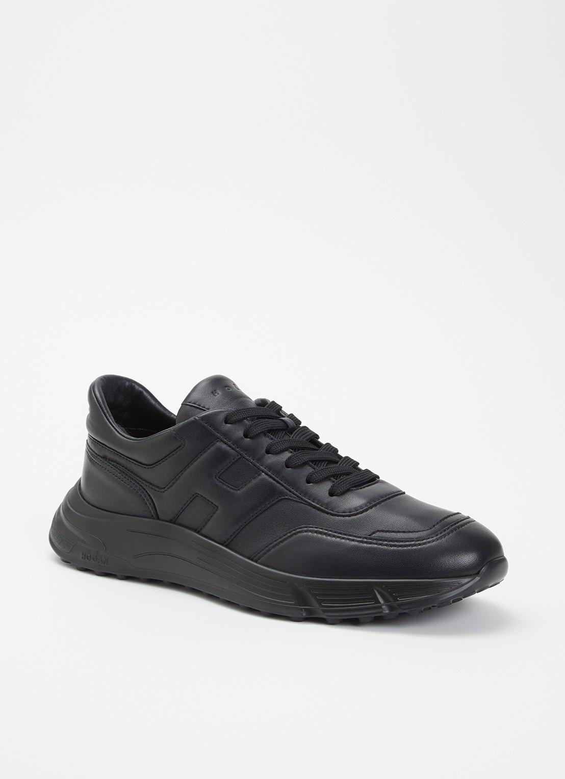 Hogan Hyperlight sneaker van leer - voorkant 6 zwart