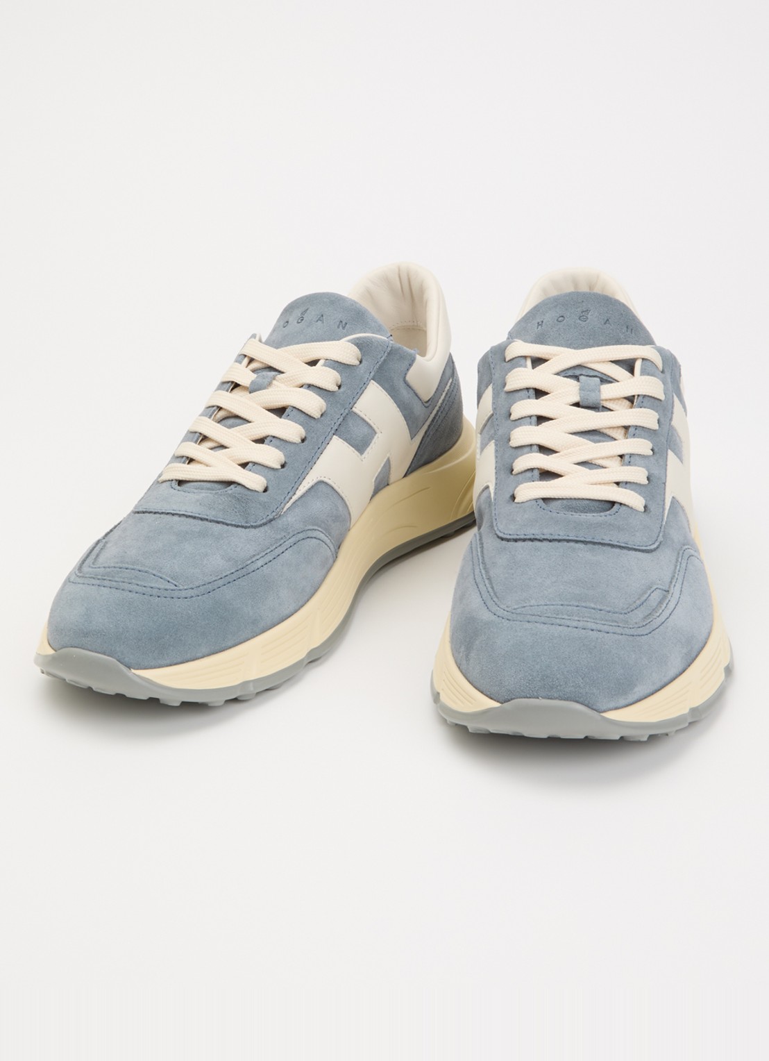 Hogan Hyperlight sneaker van suède met details van leer - detail 2 blauwgrijs