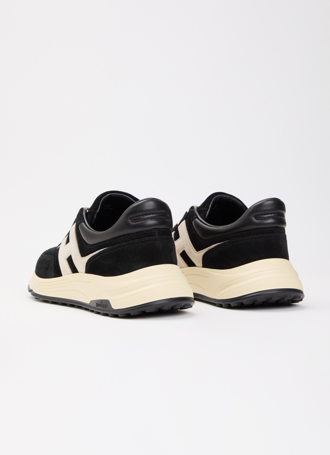 Hogan Hyperlight sneaker van suède met details van leer  - achterkant 6 zwart