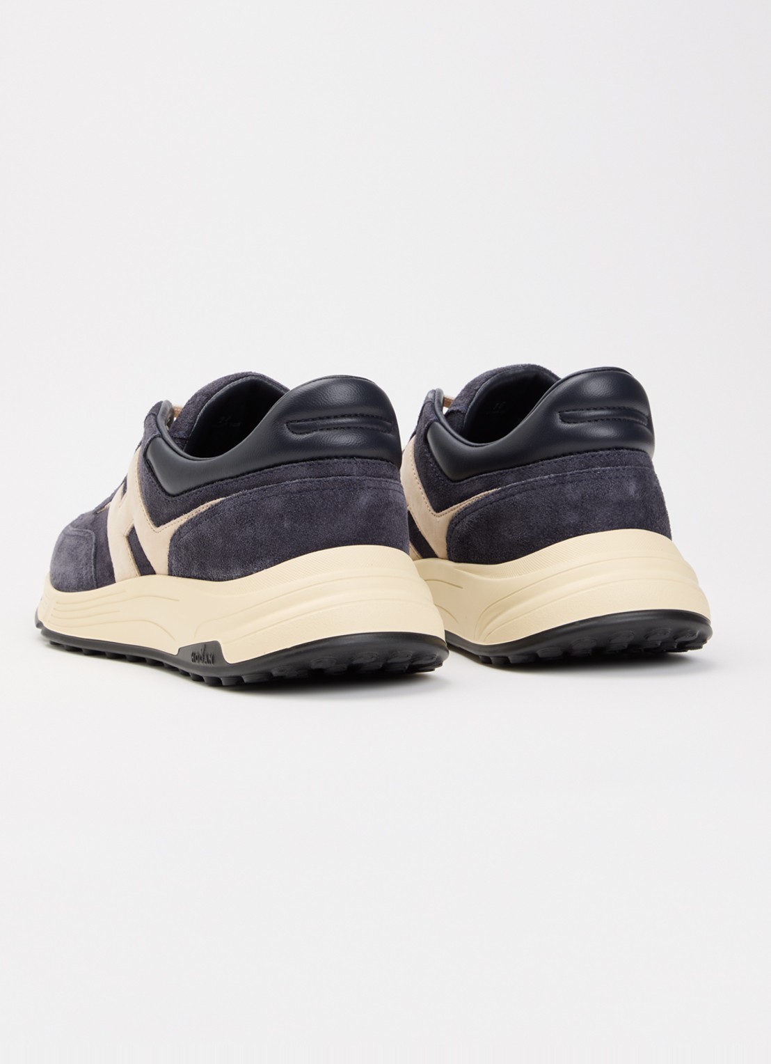 Hogan Hyperlight sneaker van suède met details van leer  - achterkant 6 donkerblauw