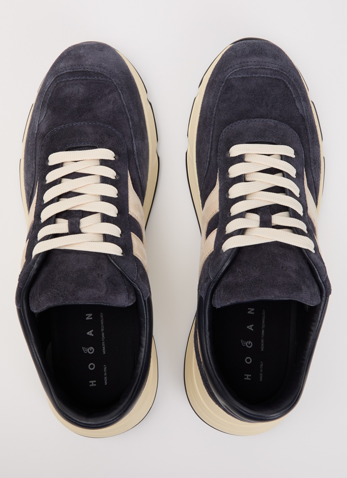 Hogan Hyperlight sneaker van suède met details van leer  - detail 2 donkerblauw