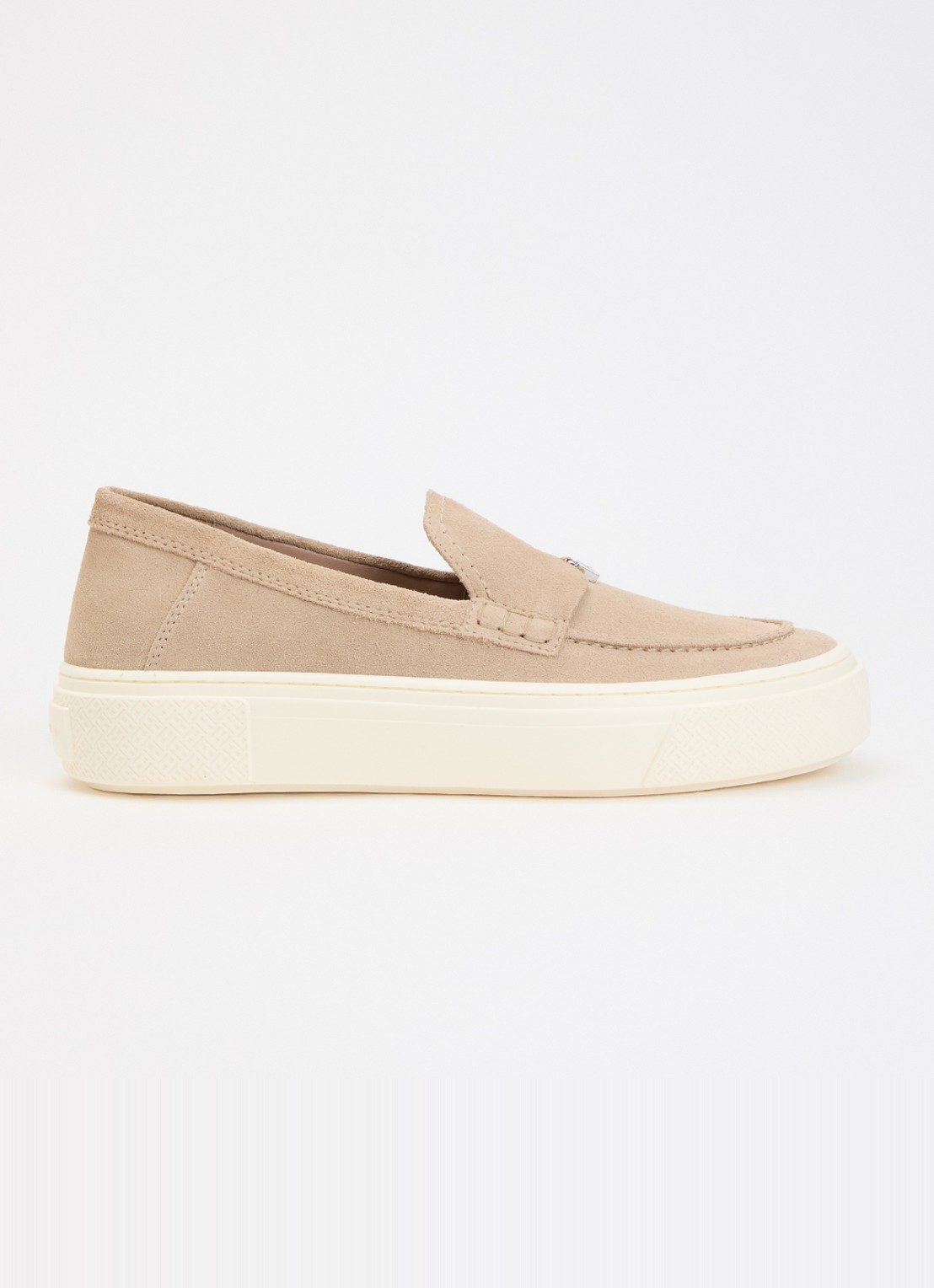 Hogan Mocassin van suède  - voorkant 2 naturel