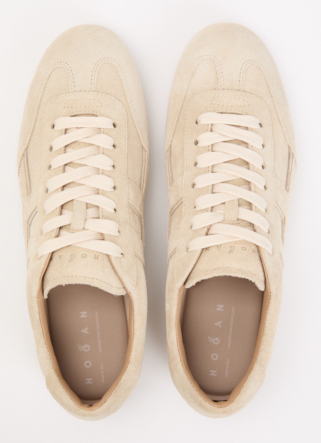 Hogan Olympia sneaker van suède - detail 2 beige