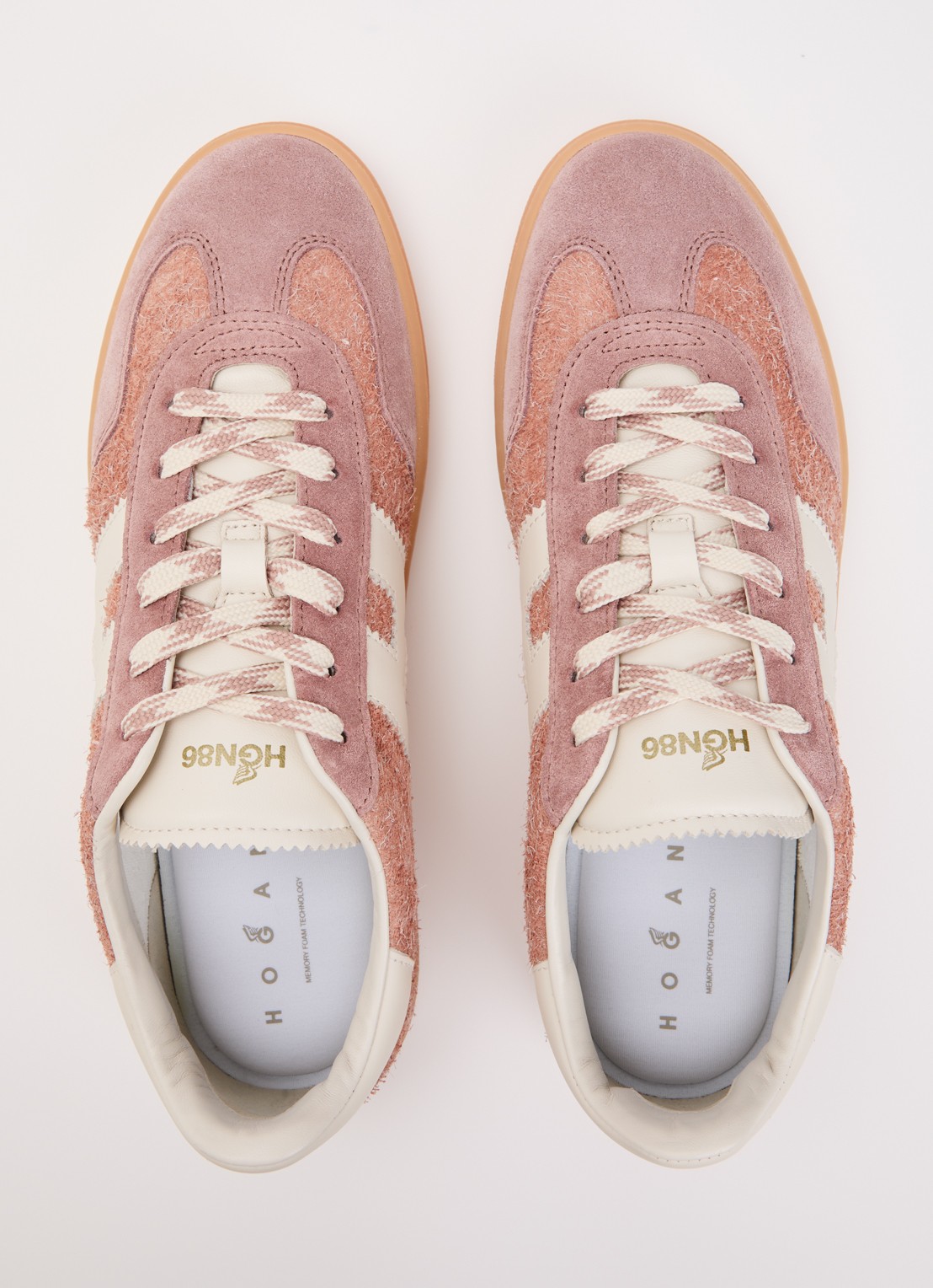 Hogan Sneaker met suède details - detail 4 lichtroze