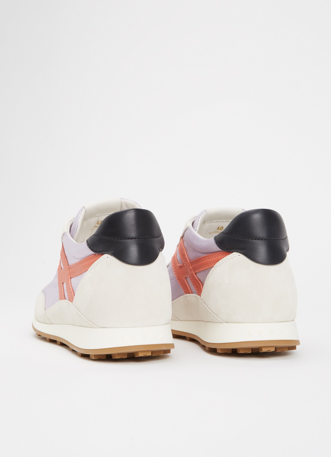 Hogan Sneaker met suède en leren details - achterkant lila