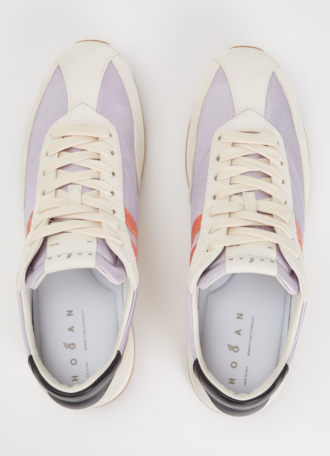 Hogan Sneaker met suède en leren details - detail 3 lila