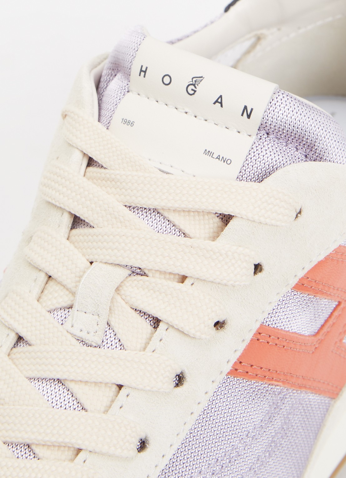 Hogan Sneaker met suède en leren details - detail 5 lila