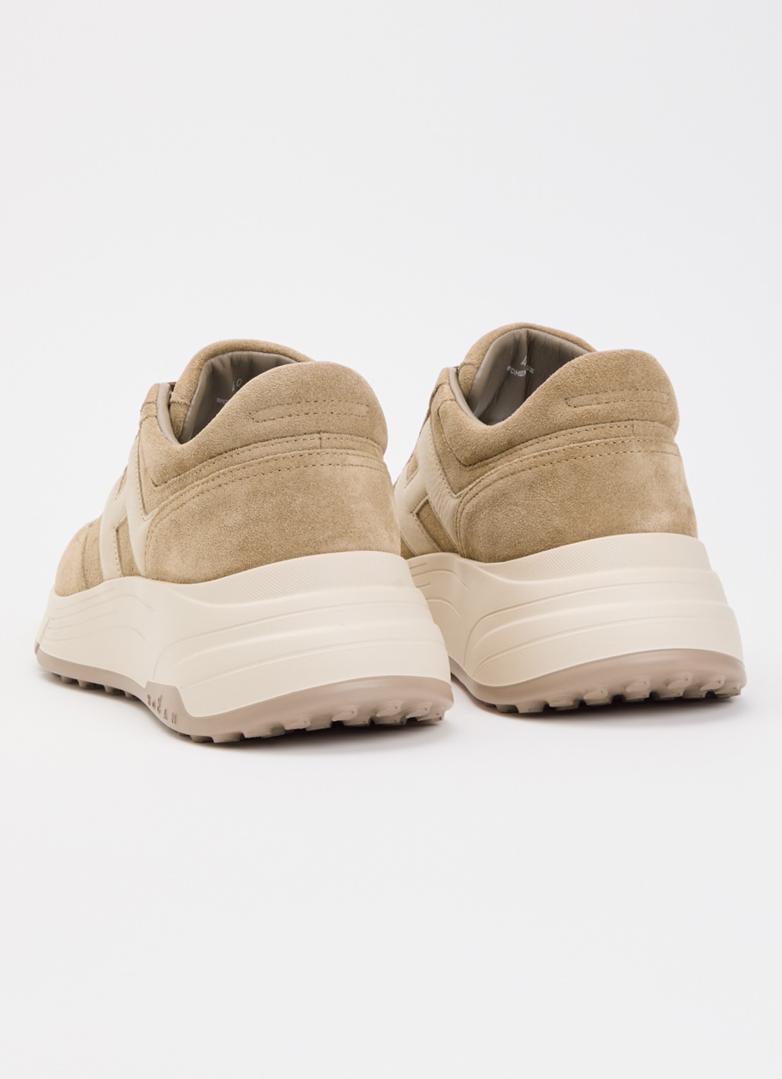 Hogan Sneaker van suède - achterkant beige