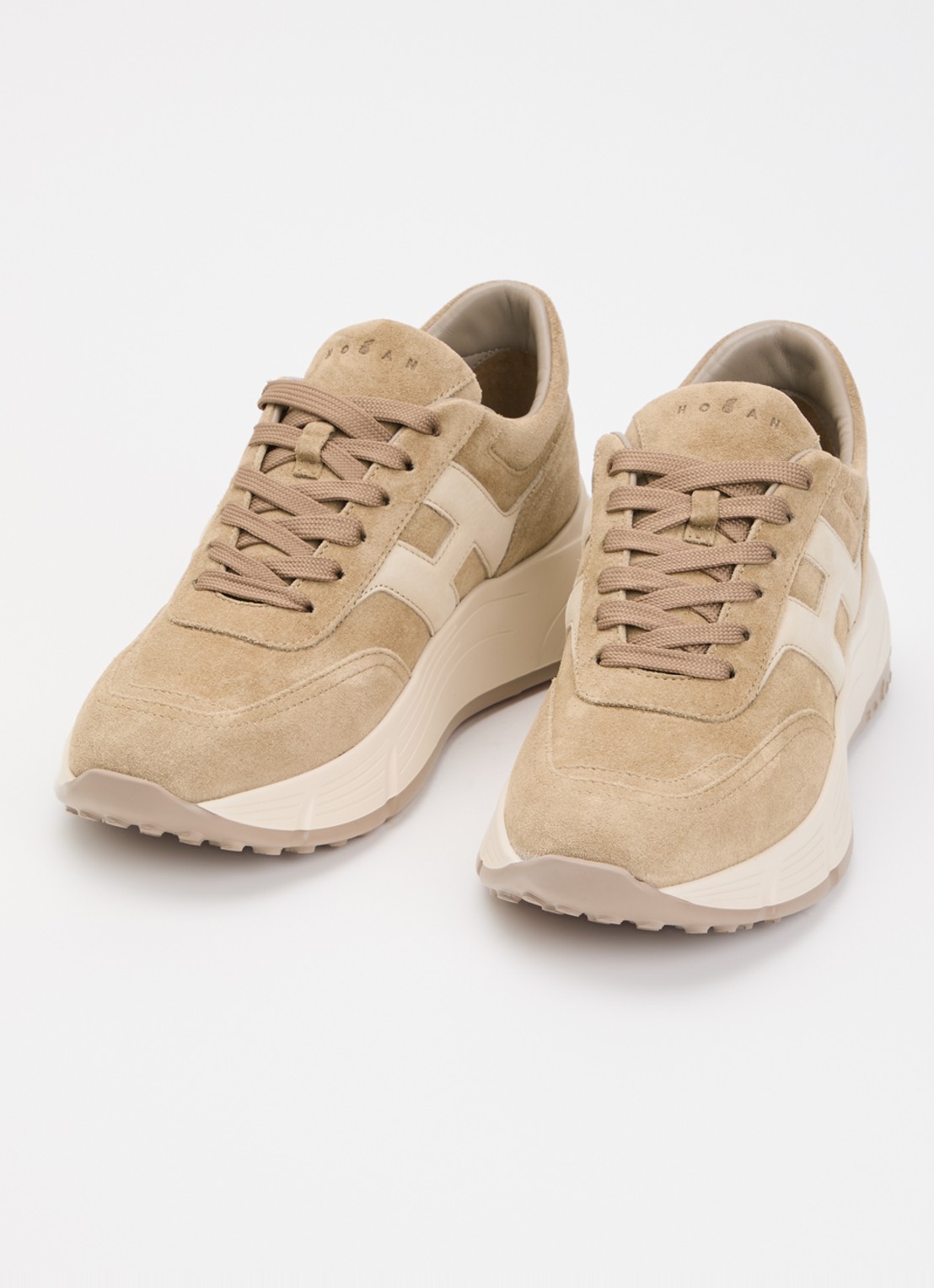 Hogan Sneaker van suède - detail 3 beige