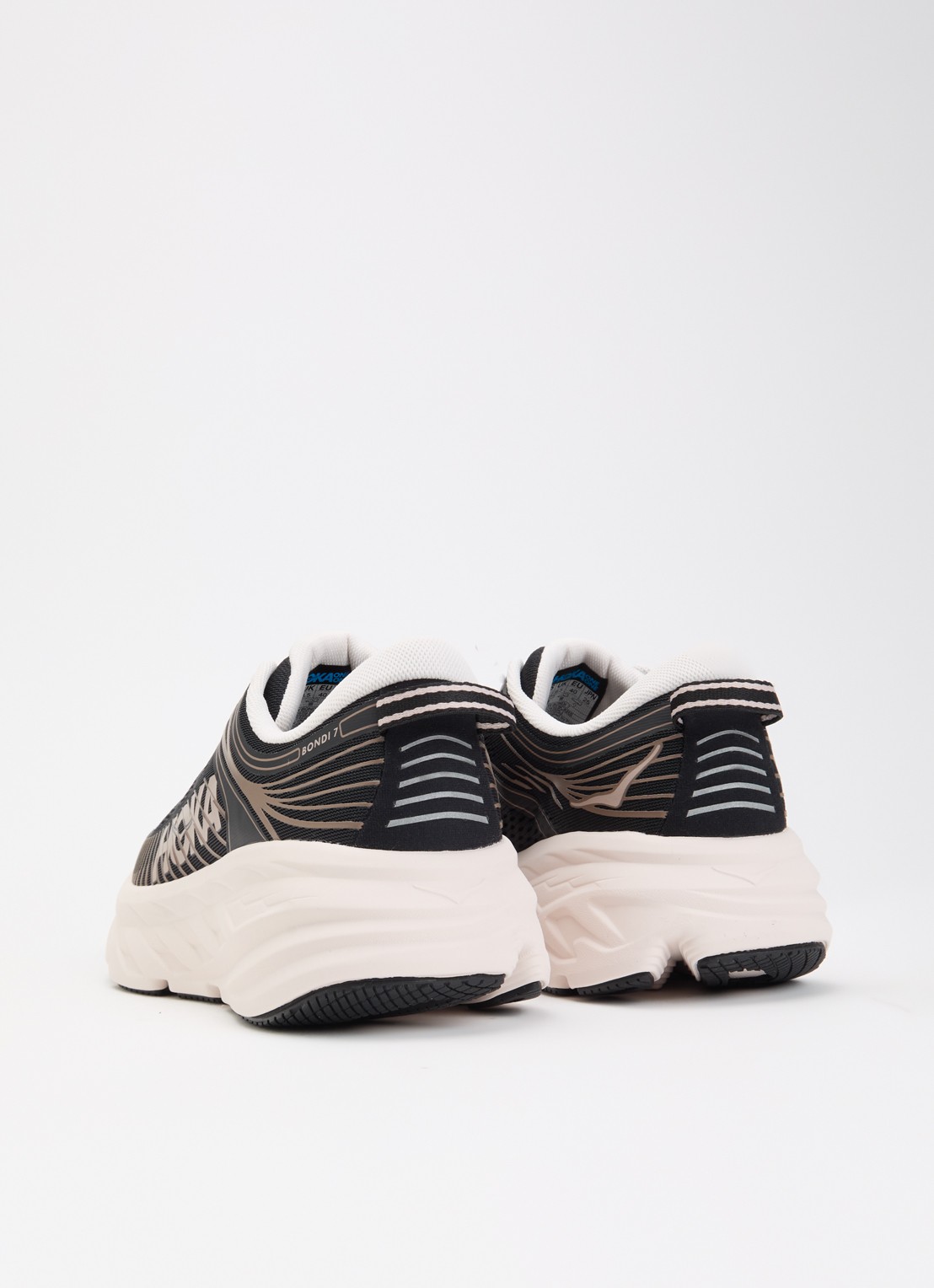 HOKA Bondi 7 sneaker met logo  - achterkant 4 zwart