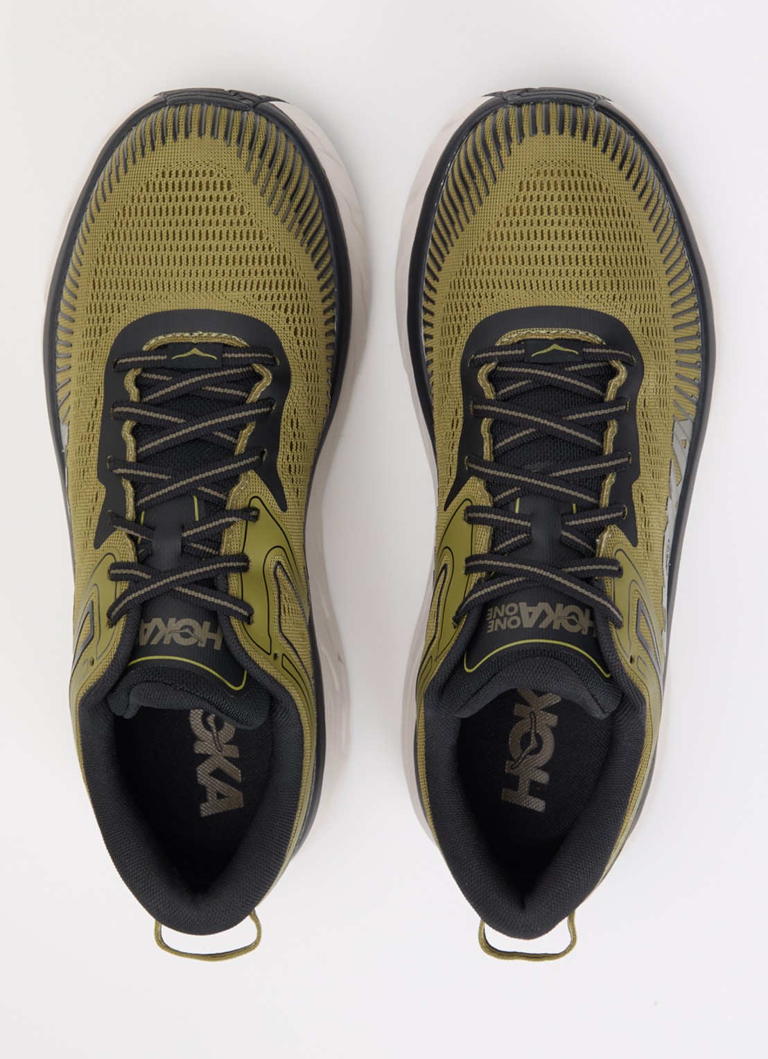 HOKA Bondi 7 sneaker van mesh met logo - detail 4 mosgroen
