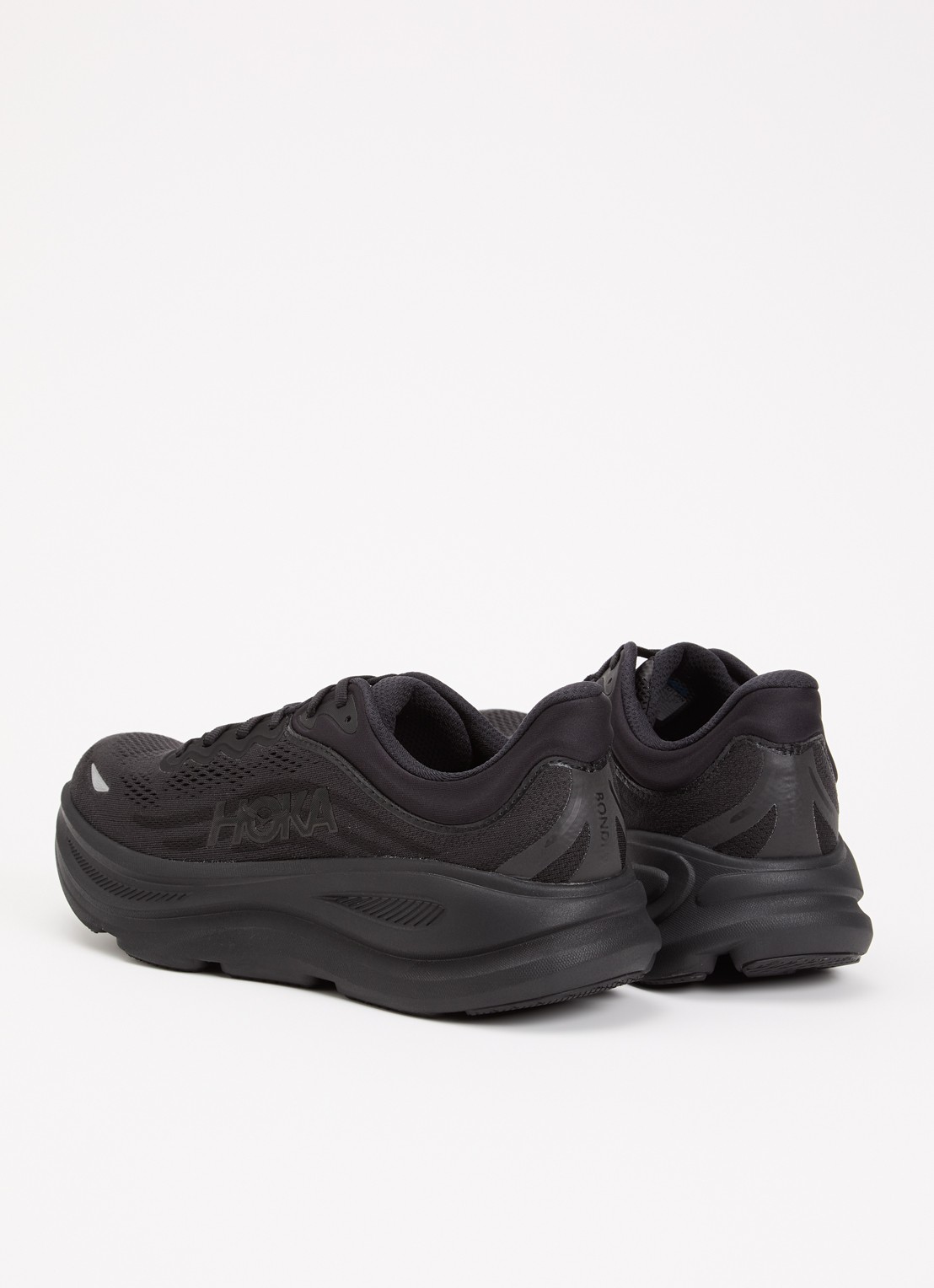HOKA Bondi 9 hardloopschoen met mesh details - achterkant 3 zwart