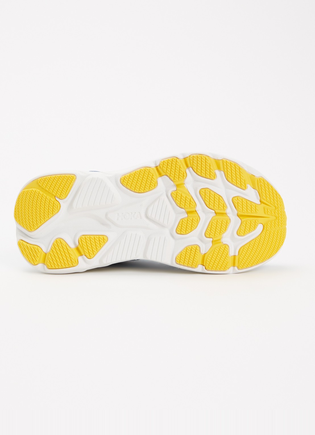 HOKA Clifton 10 hardloopschoen met gebreid bovenwerk en logo - detail 4 blauw