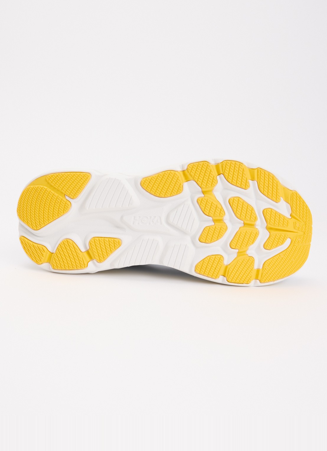 HOKA Clifton 10 hardloopschoen met gebreid bovenwerk en logo - detail 4 donkerblauw
