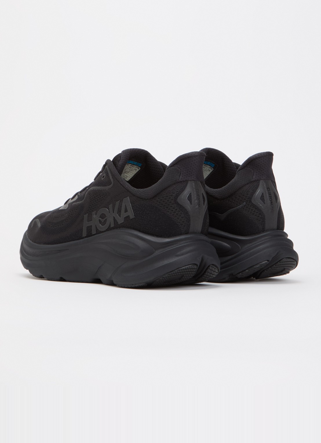 HOKA Clifton 10 sneaker met mesh details - achterkant zwart