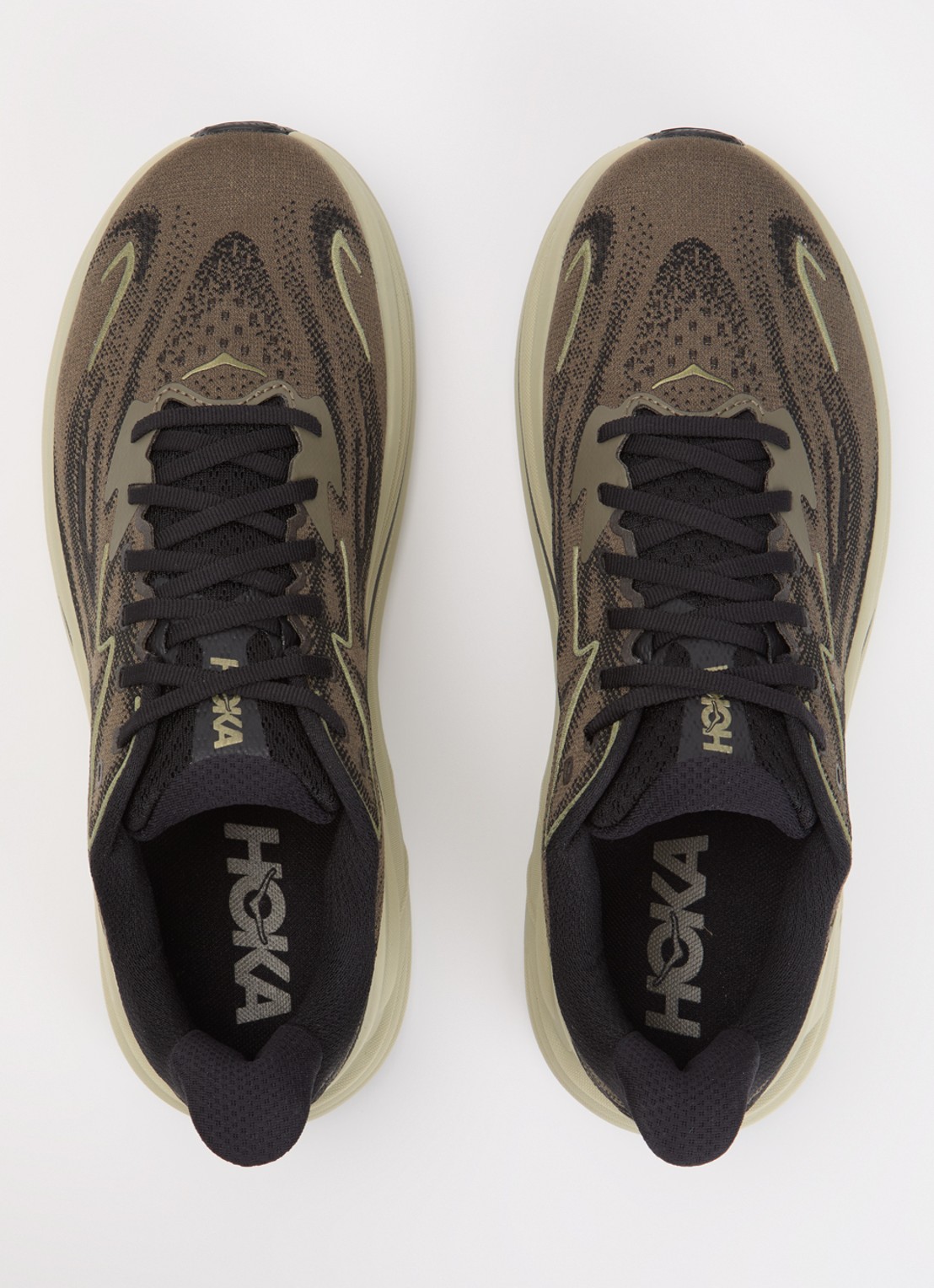 HOKA Clifton 10 sneaker met mesh details - detail 3 mosgroen