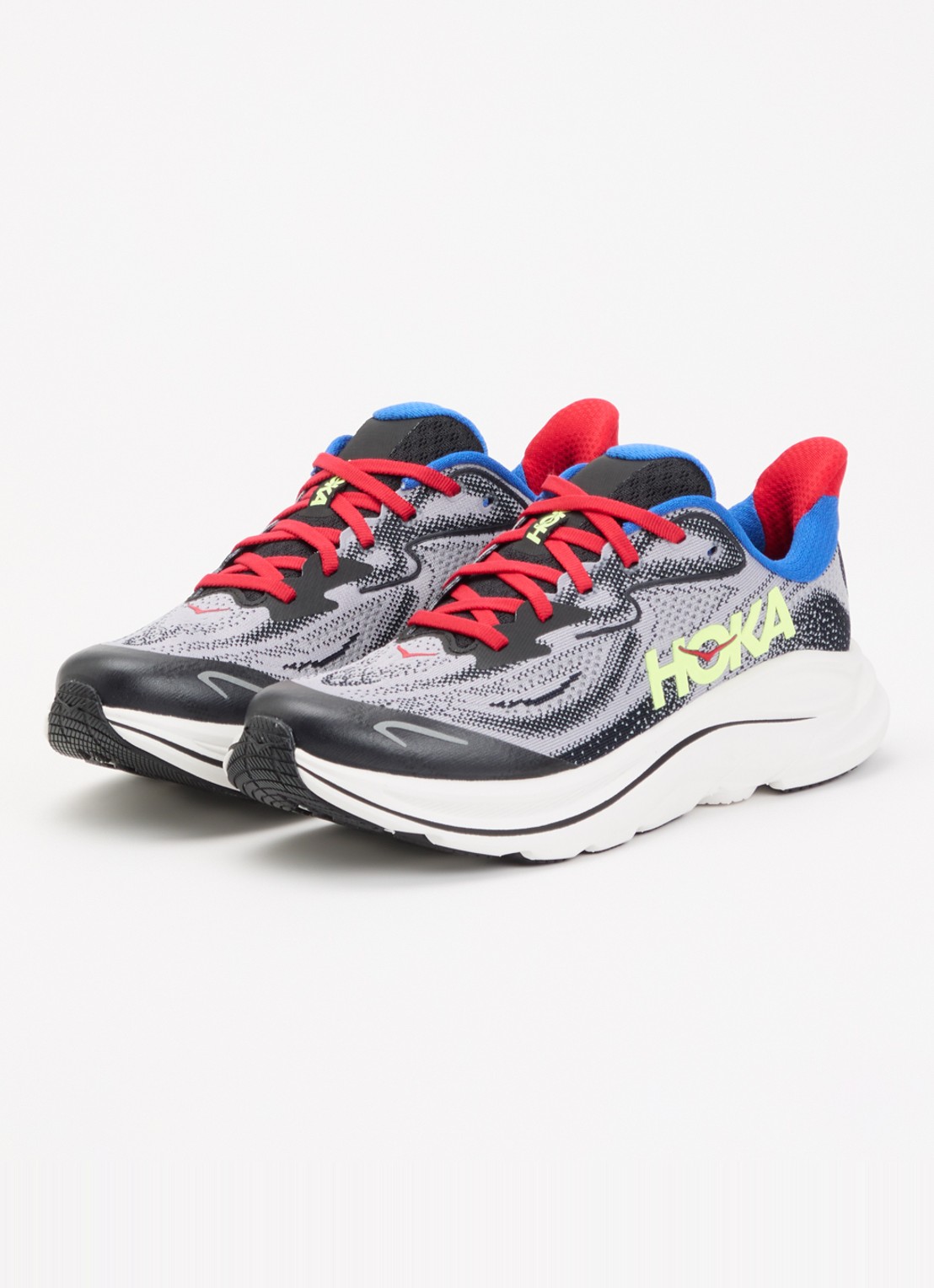 HOKA Clifton 10 sneaker met mesh details - detail 3 grijsmele