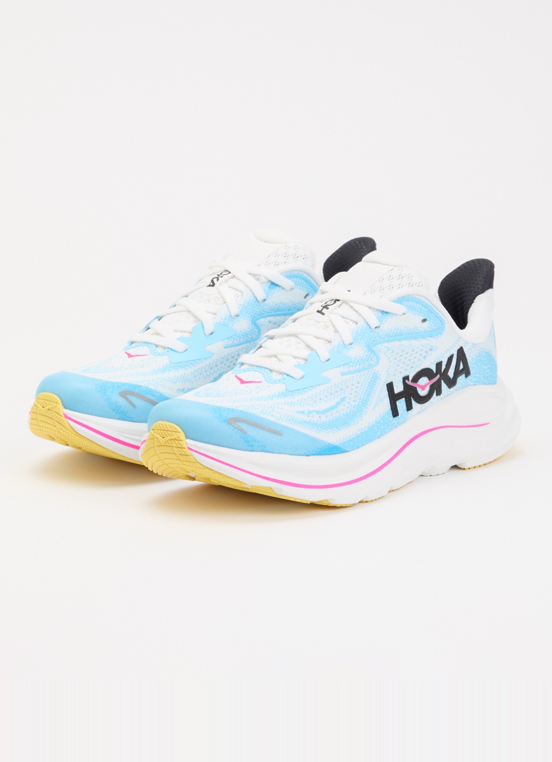 HOKA Clifton 10 sneaker met mesh details - detail 3 lichtblauw