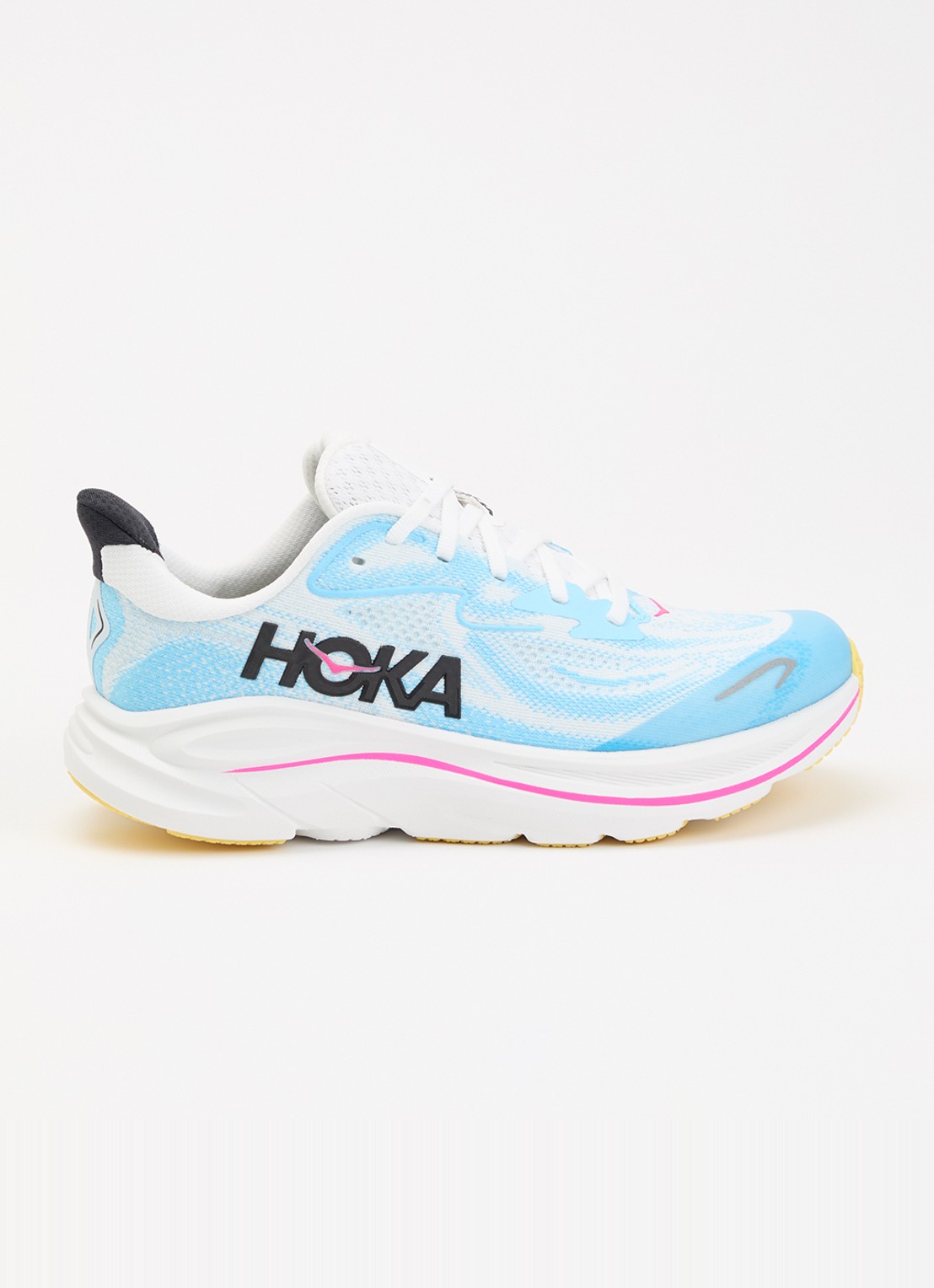 HOKA Clifton 10 sneaker met mesh details - voorkant lichtblauw