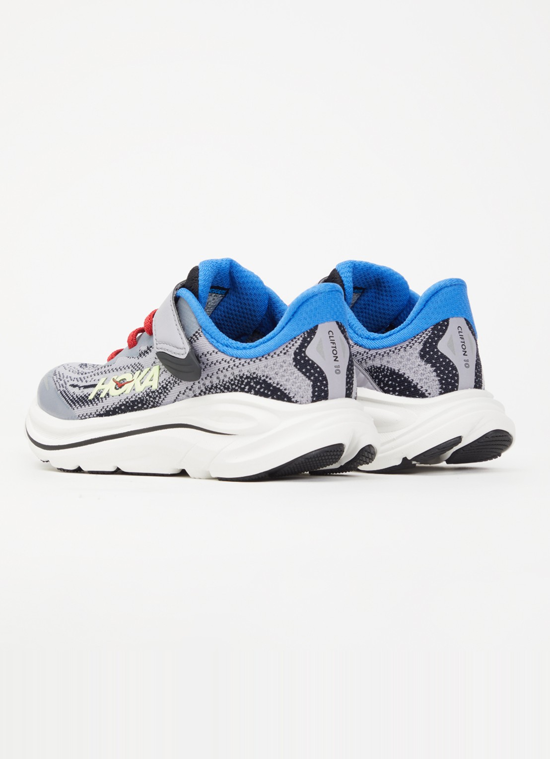 HOKA Clifton sneaker van mesh met logo - achterkant 4 grijs