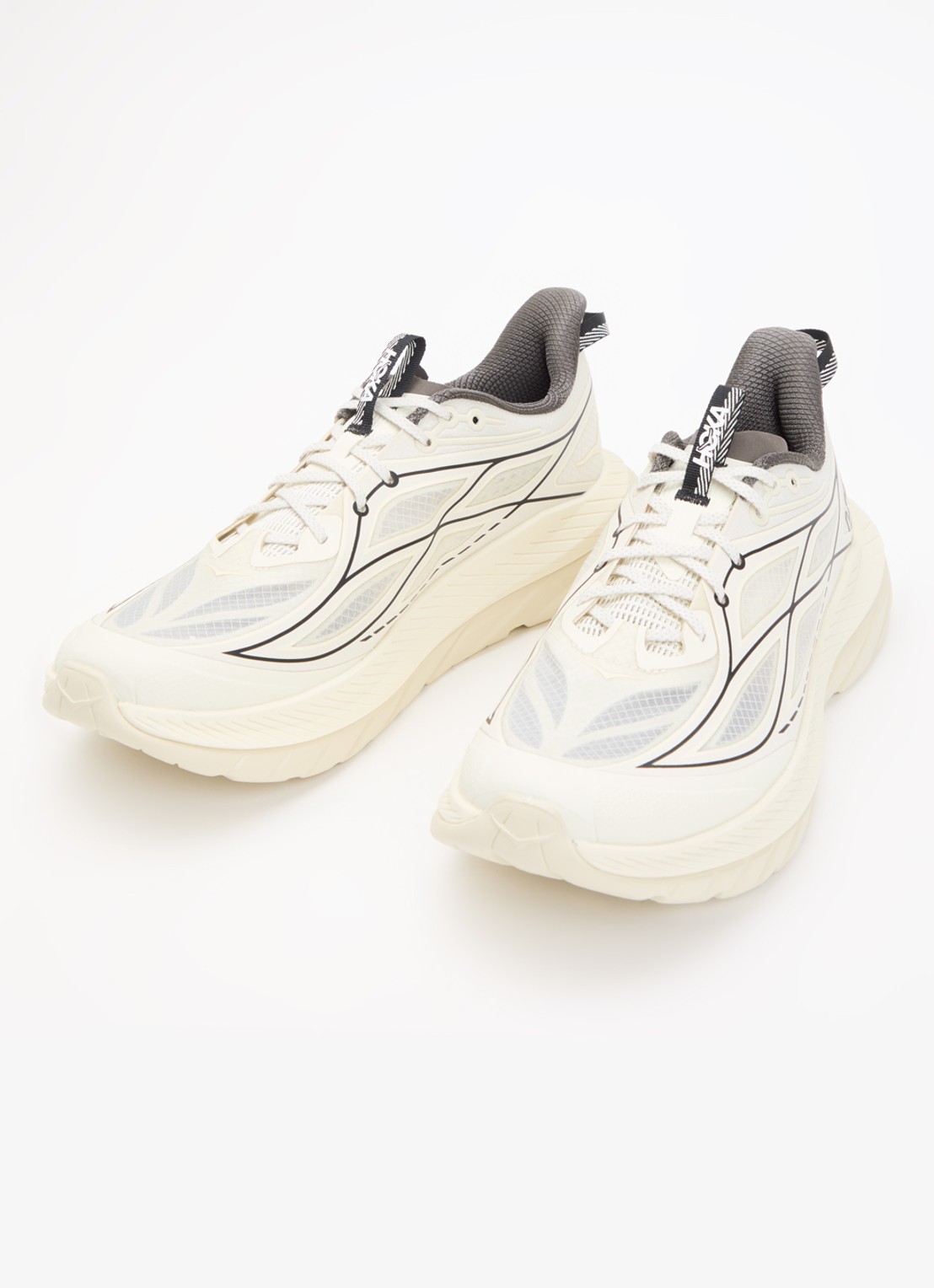 HOKA Mach Remastered sneaker met mesh details - detail 2 gebroken wit